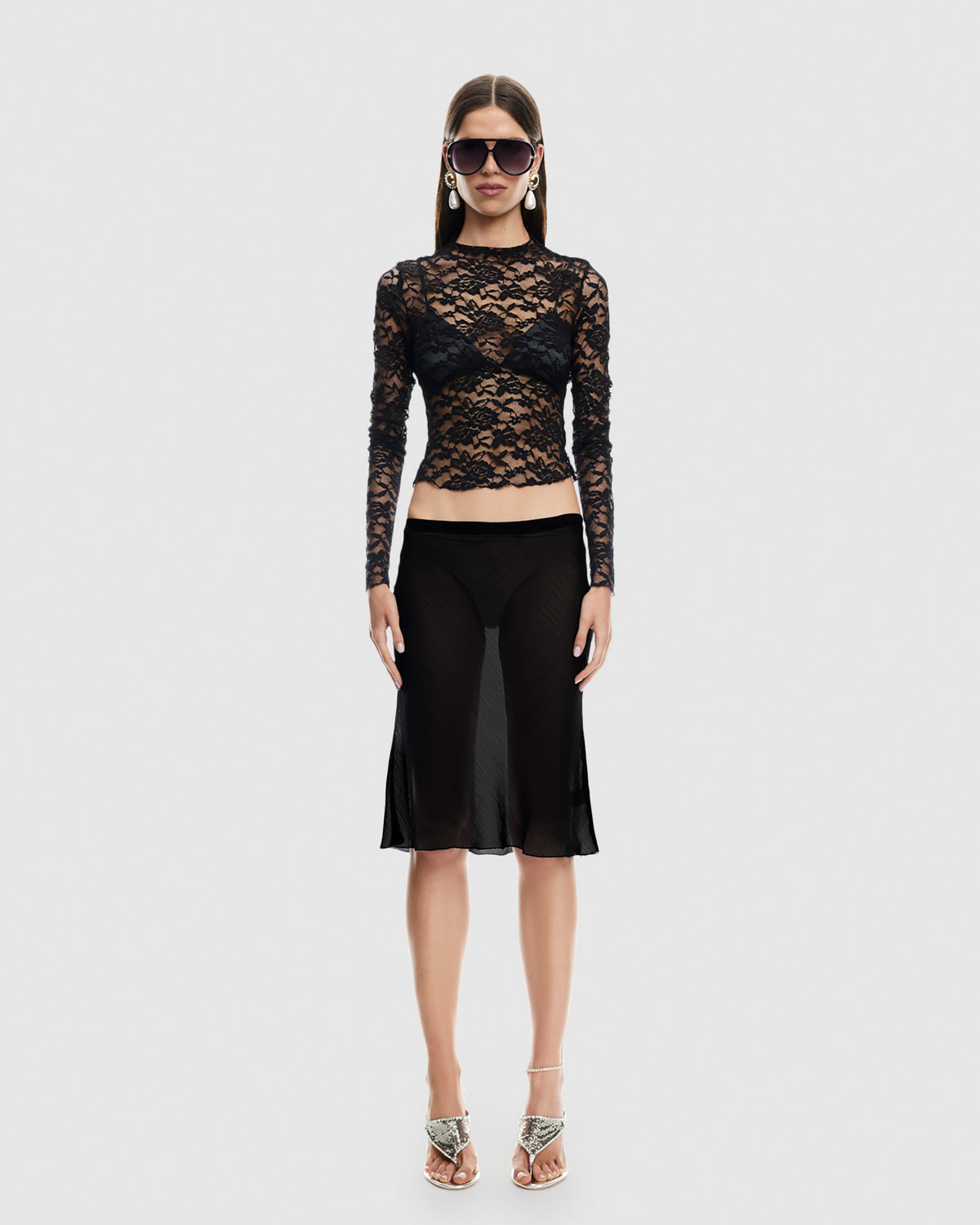 Shoreline Midi Skirt OBSIDIAN