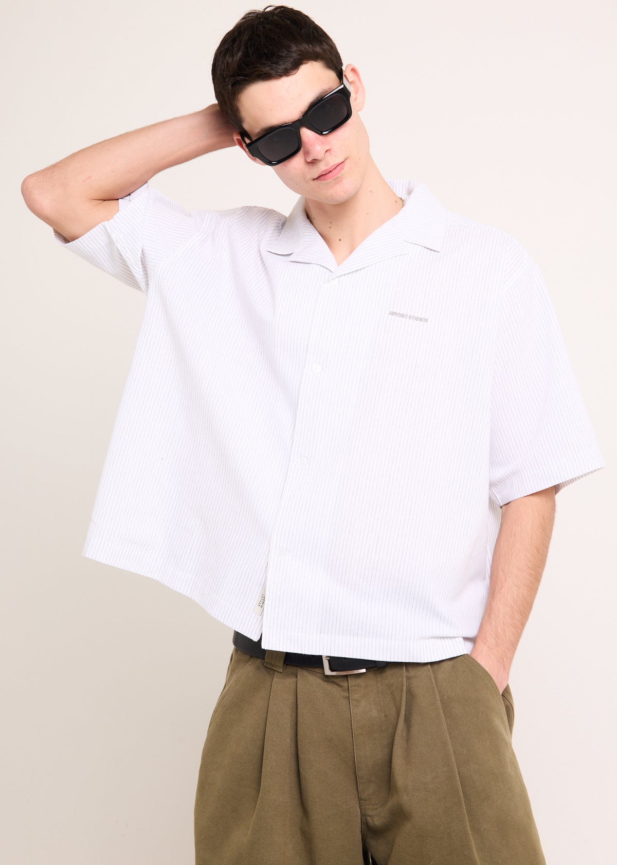 Northern Stripe Short Sleeve Shirt NATURAL