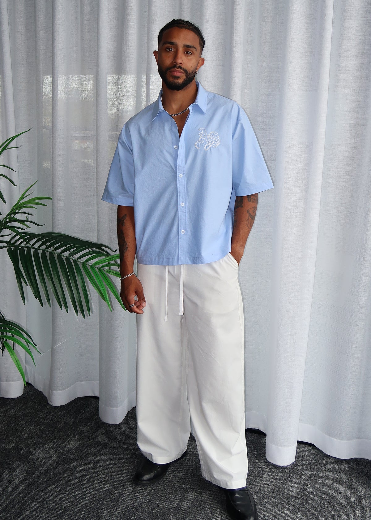 Manual Short Sleeve Shirt BLUE