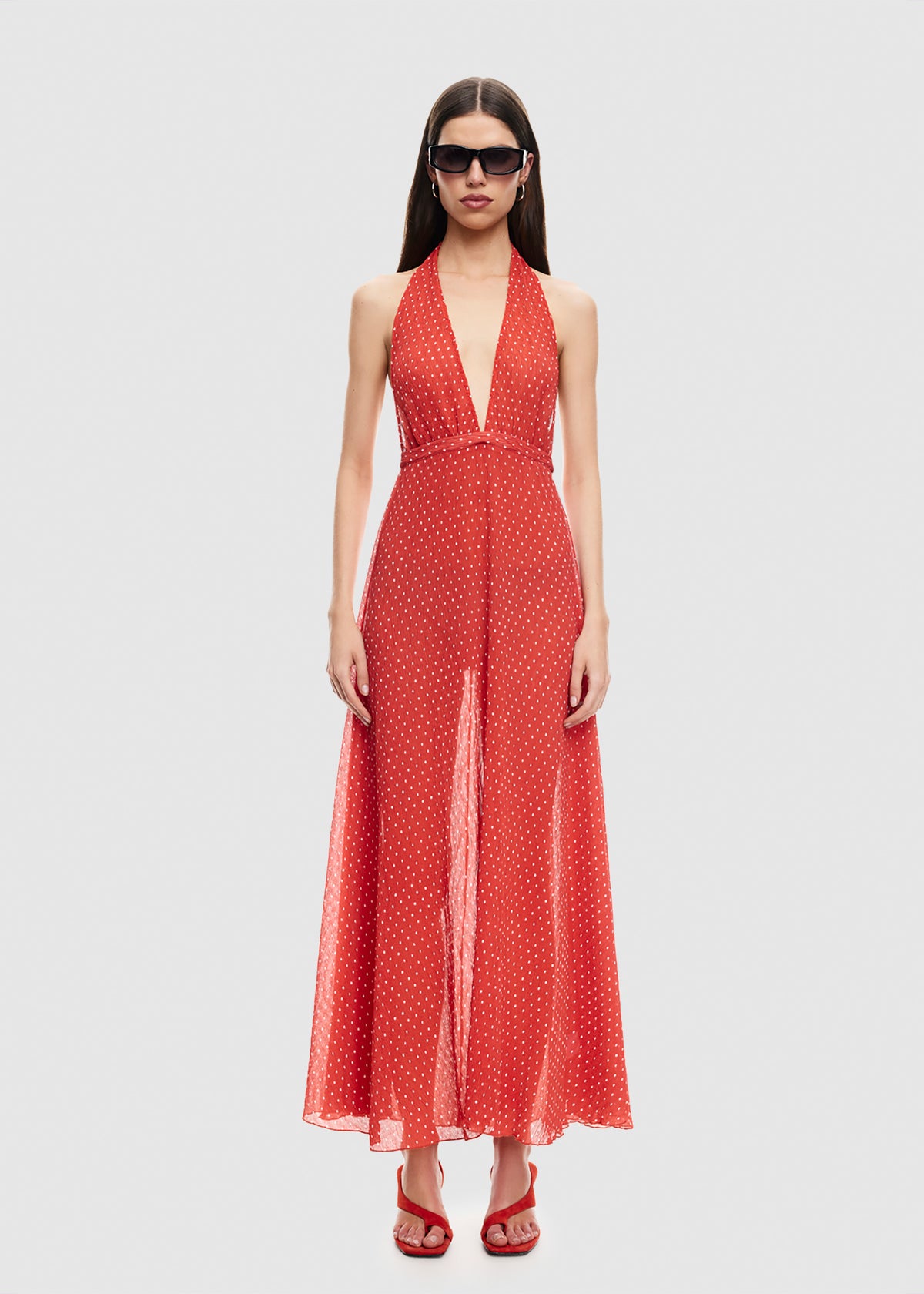 District Maxi Dress TOMATO POLKA