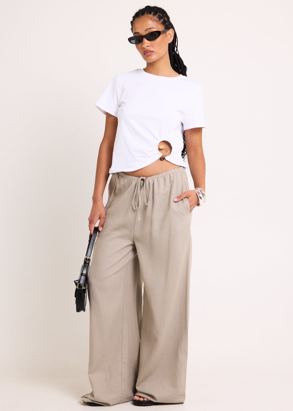 Salma Beaded T-Shirt WHITE