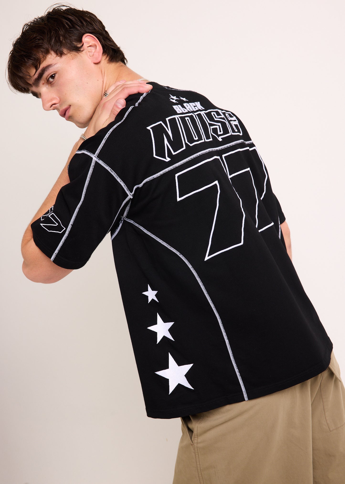 Noise Contrast Jersey T-Shirt