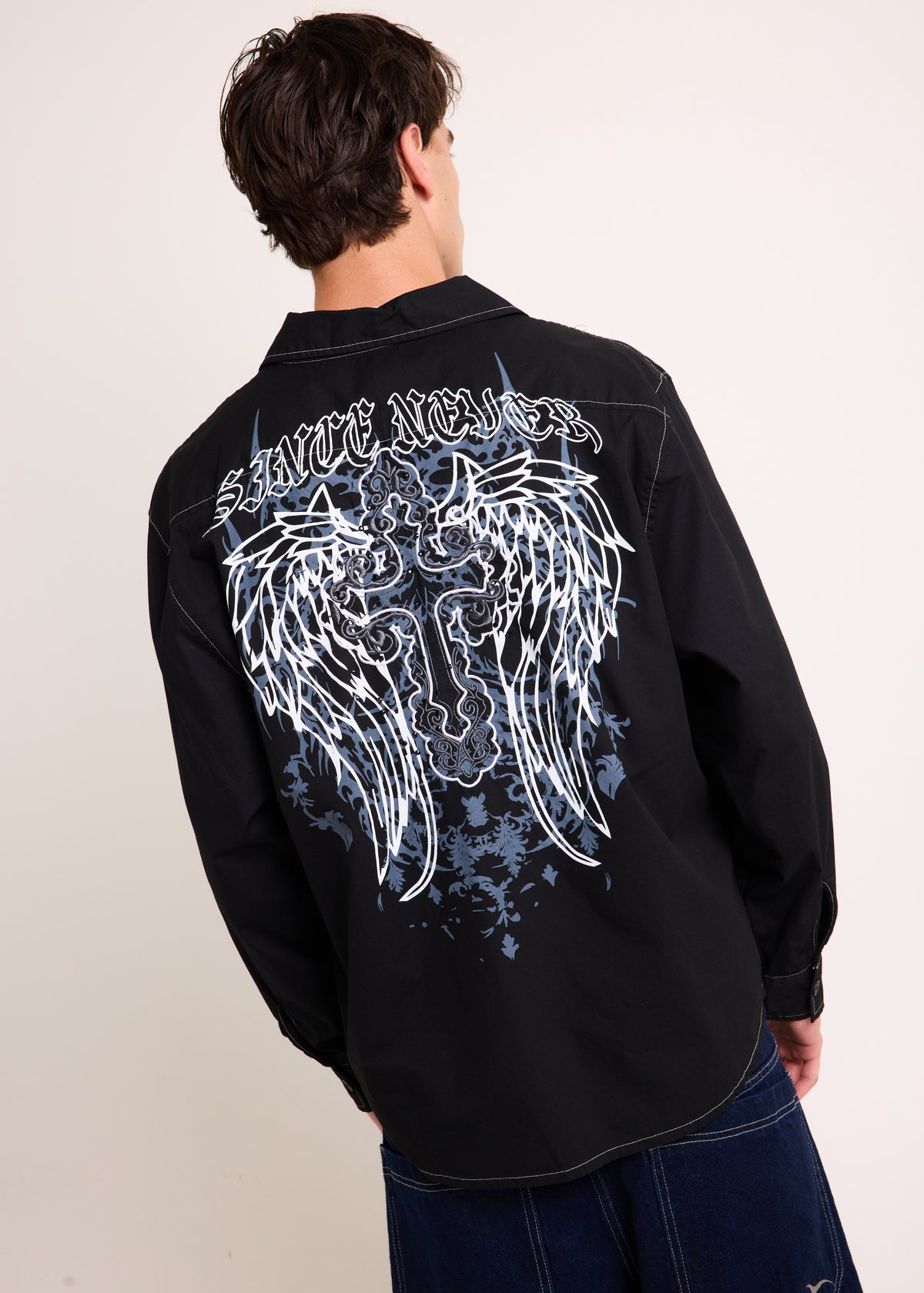 Gliterati Long Sleeve Shirt BLACK