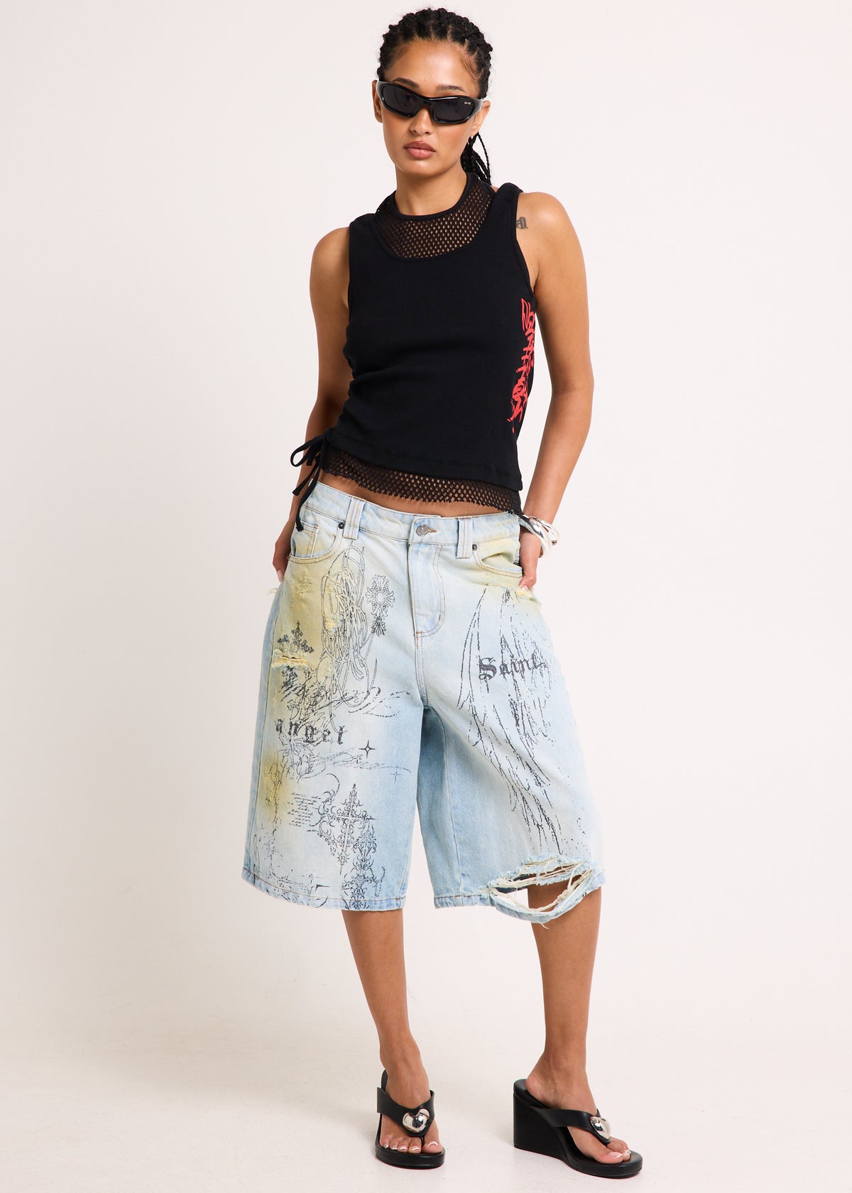 Florence Printed Jorts DIRT TINT