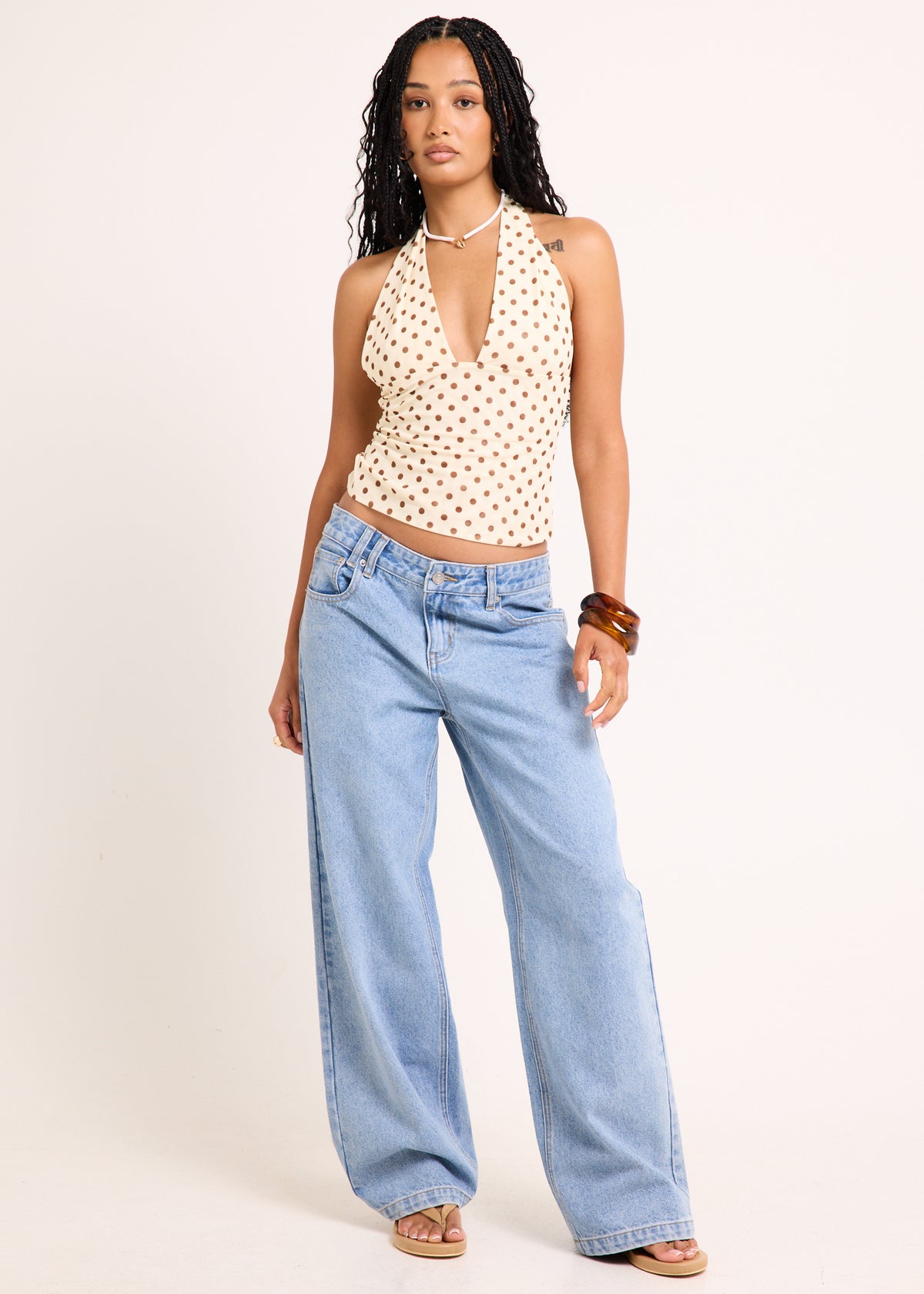 Lennon Low Slouch Denim Jeans BLUE FADE