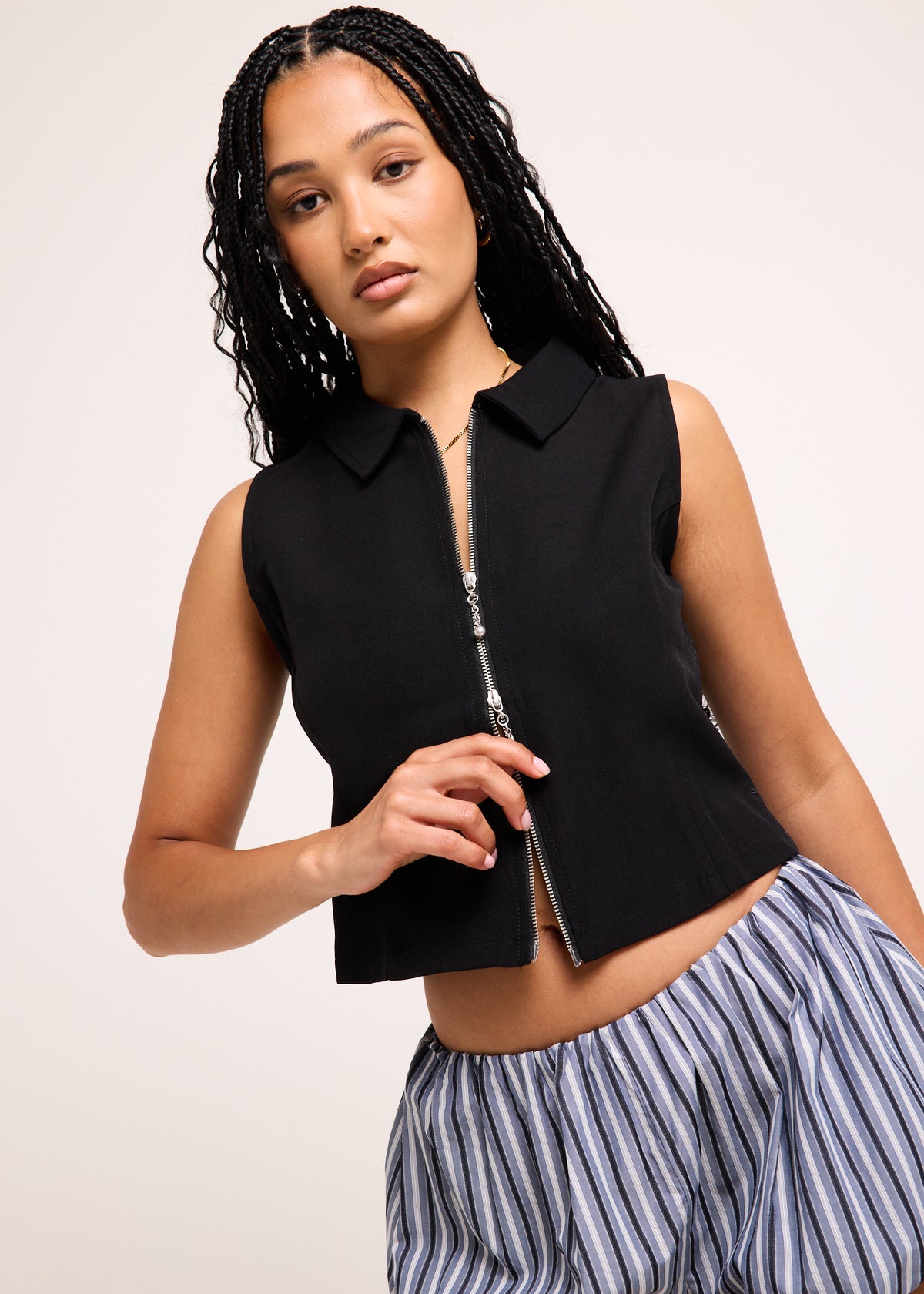 Raven Halter Top CHARCOAL