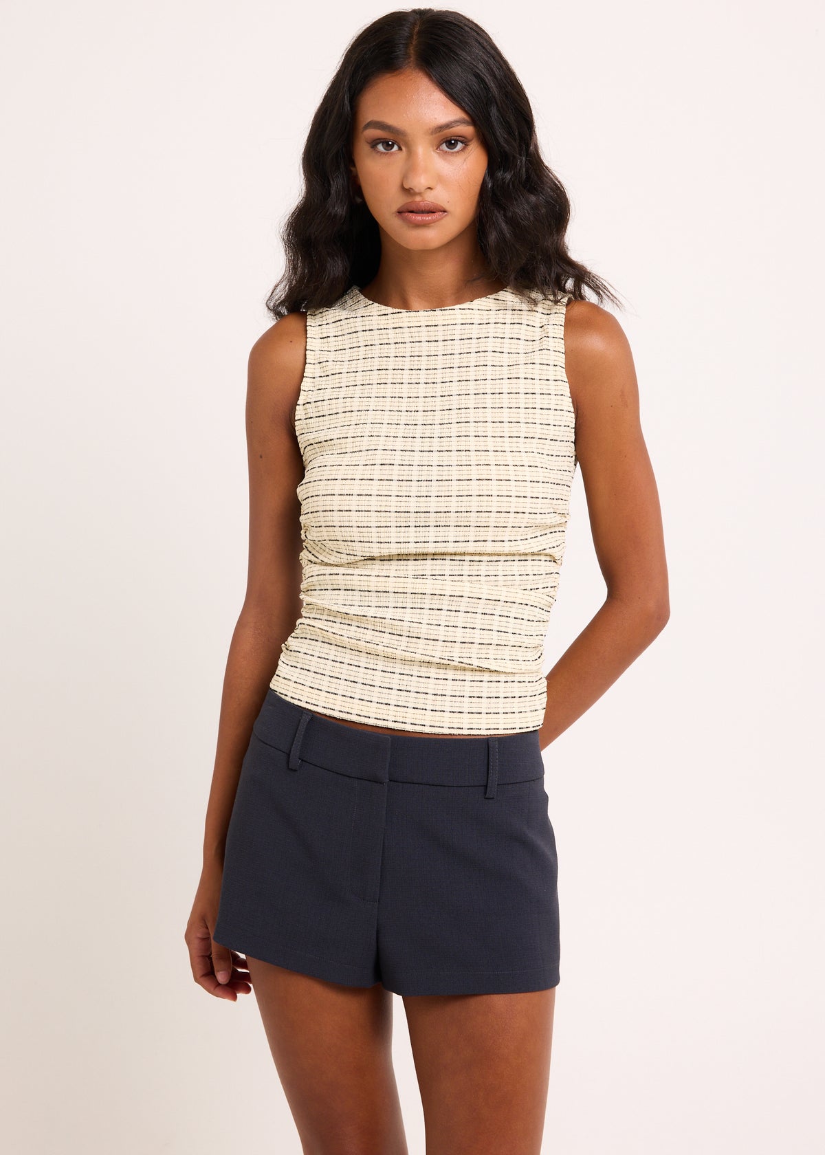 Winnie Warped Check Top BUTTER
