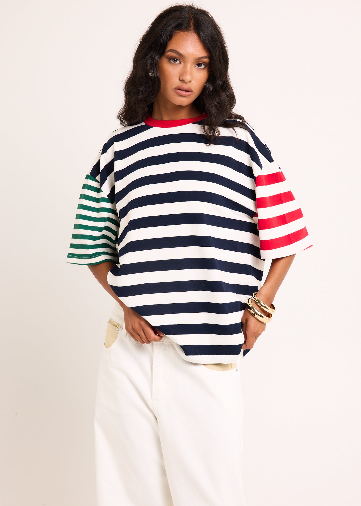 Fitzroy Stripes Oversized Short Sleeve T-Shirt