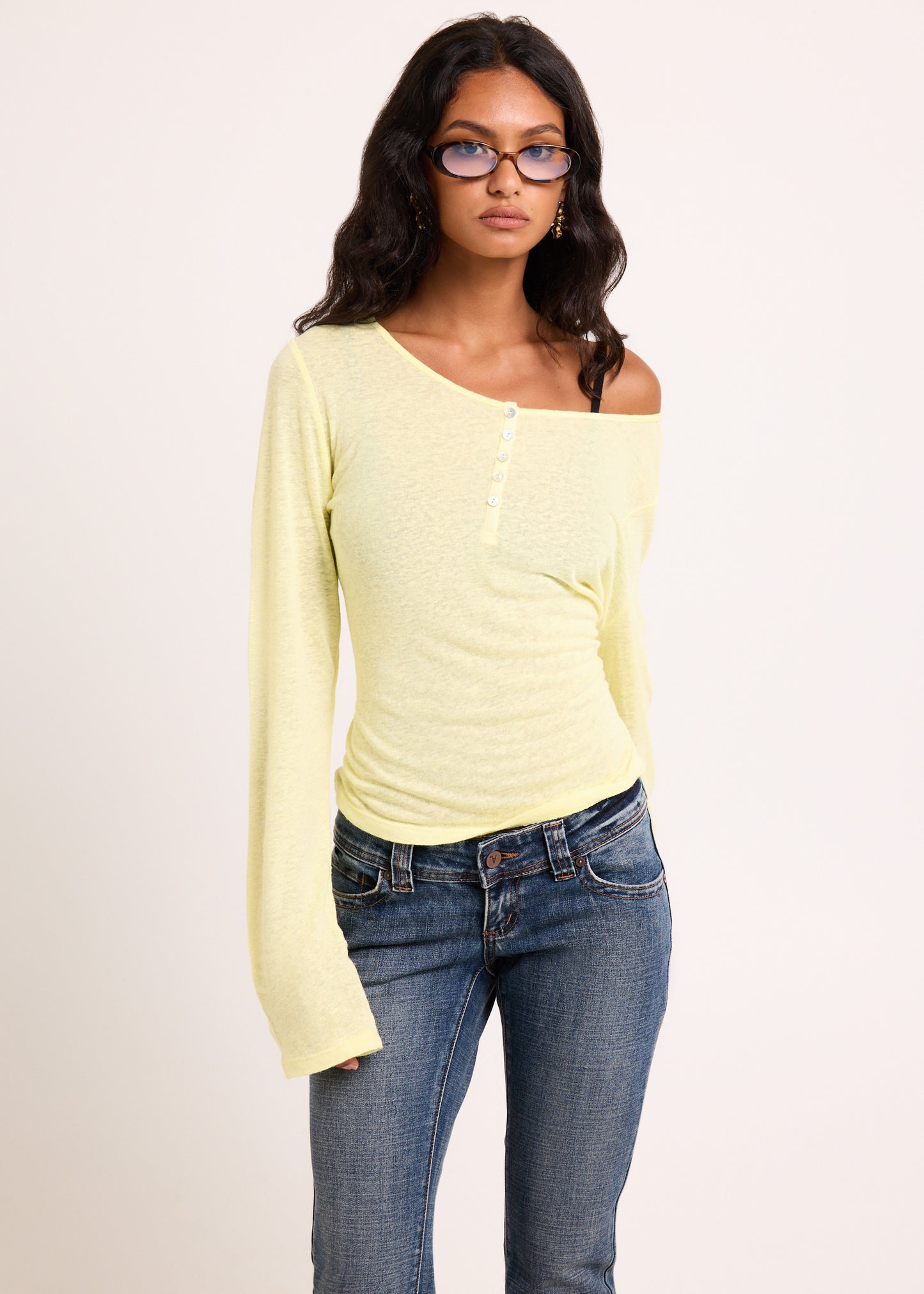 Delta Sheer Long Sleeve Top
