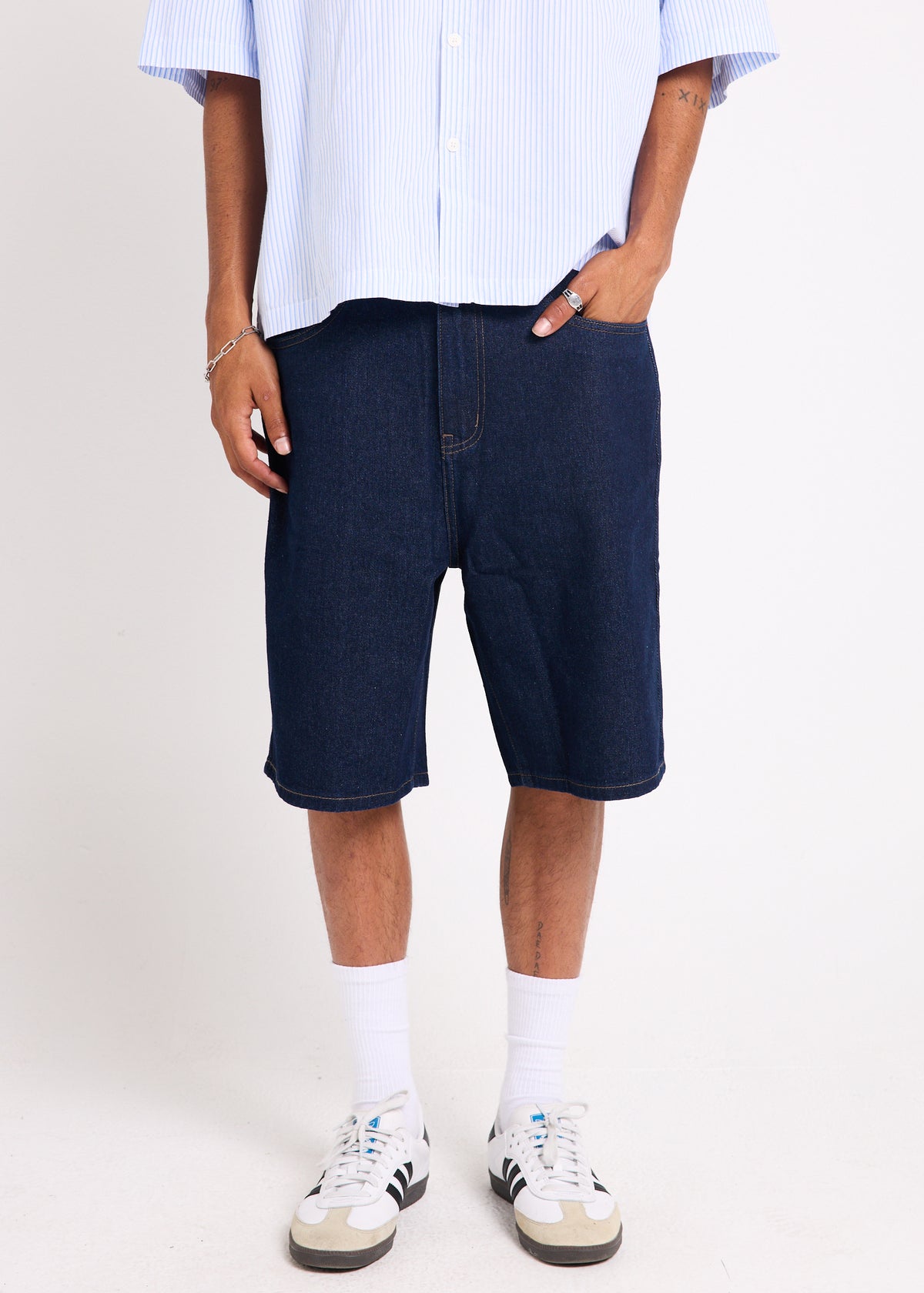 EMB 5-Pocket Denim Shorts ONCE RINSE