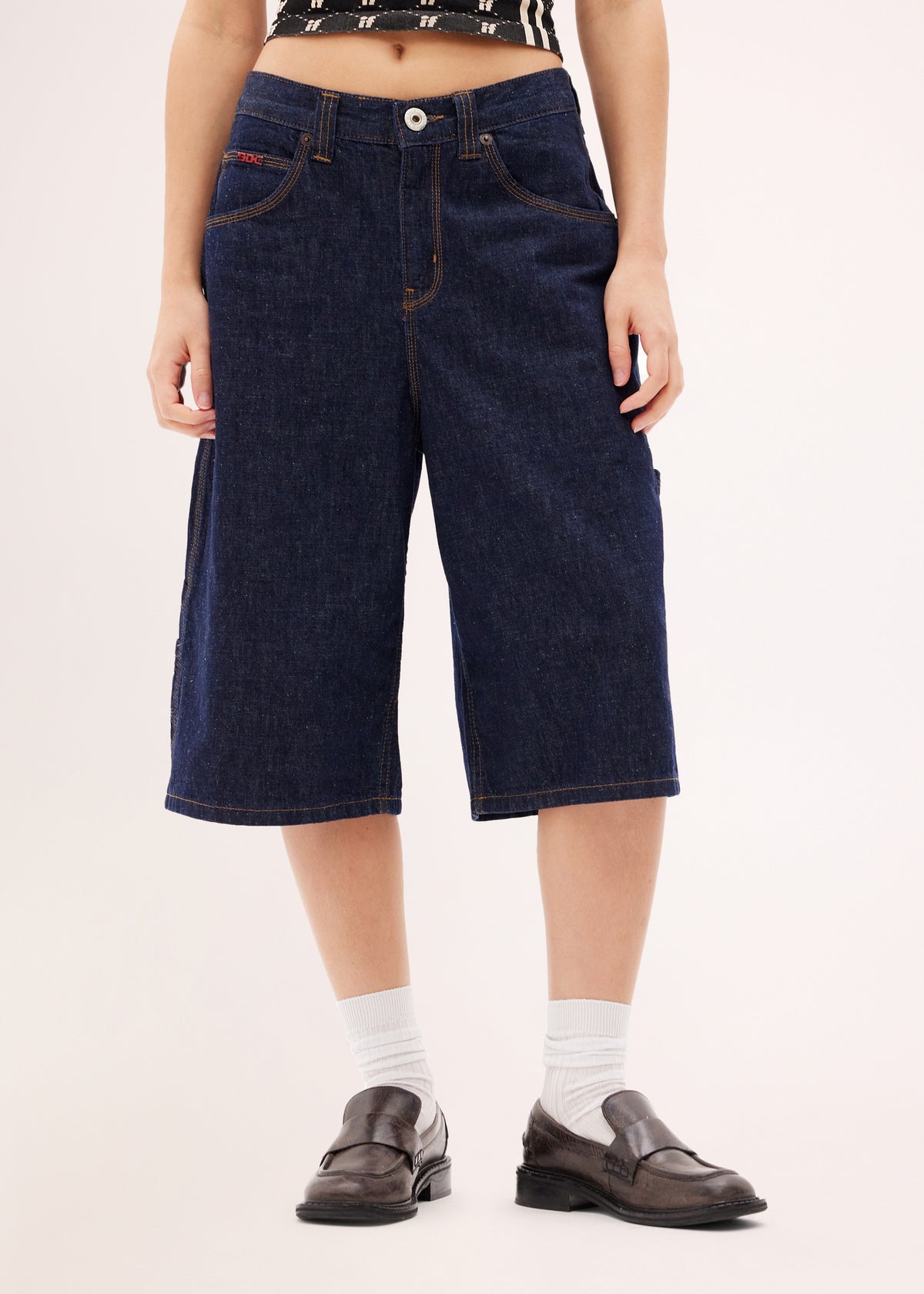 BDG Astrid Longline Denim Jorts RINSE DENIM