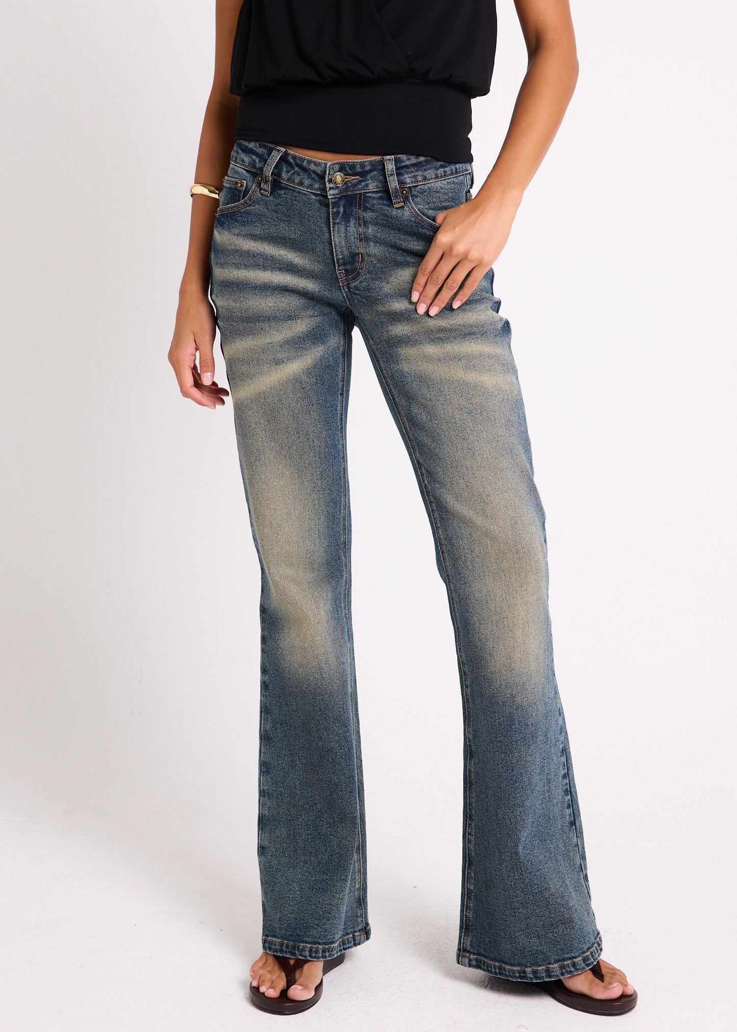 Alyssa V Waisted Denim Jeans
