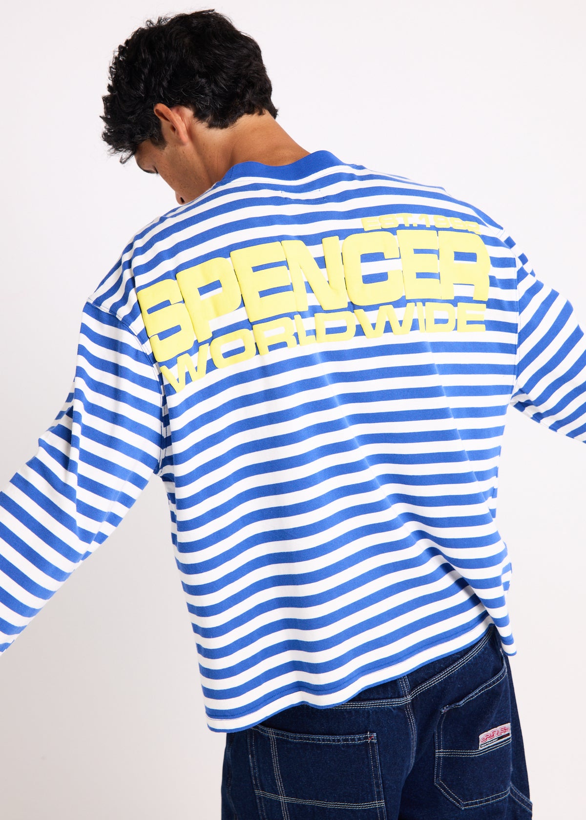 Minor Stripe Long Sleeve T-Shirt BLUE