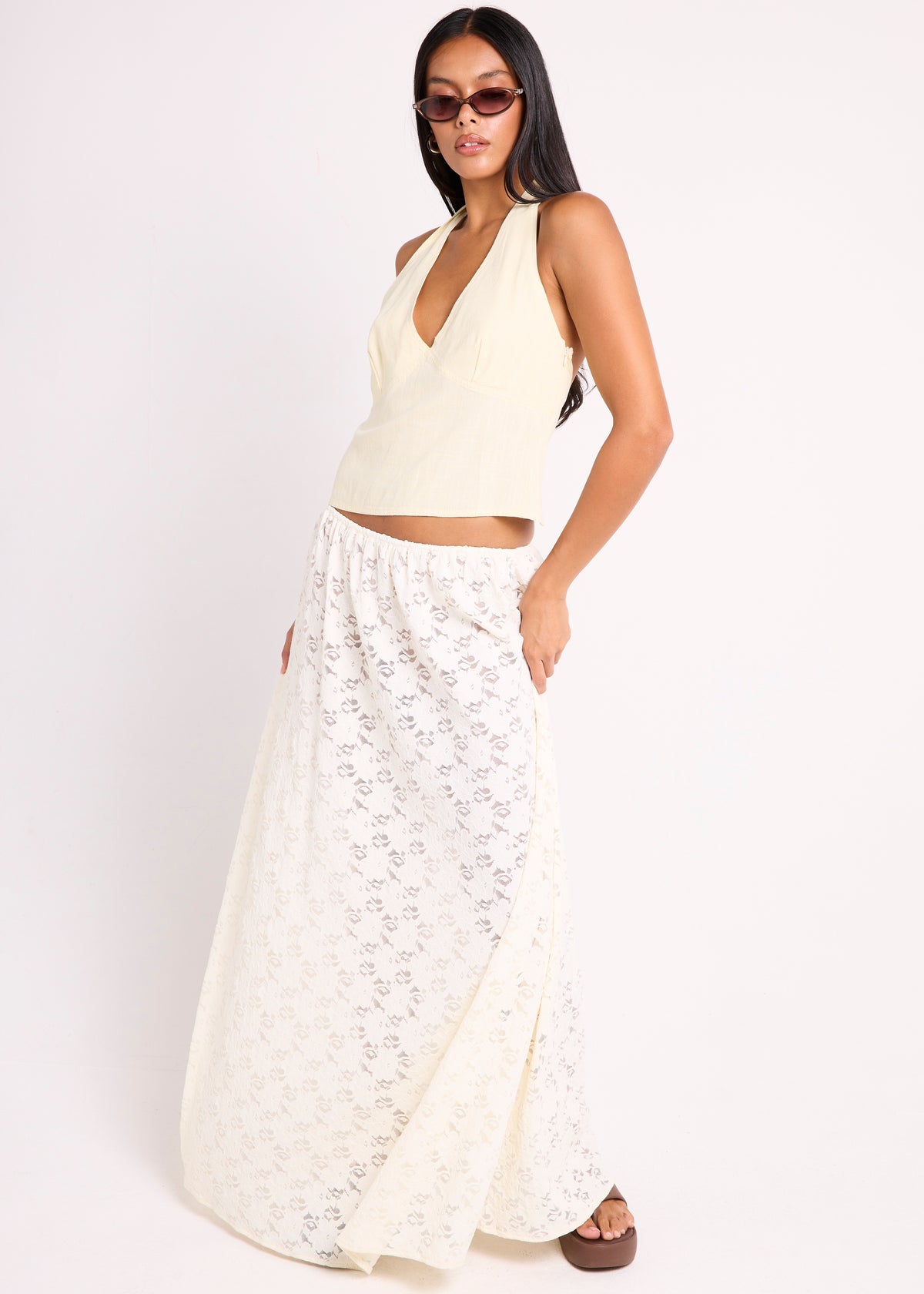 Sigrid Lace Maxi Skirt IVORY