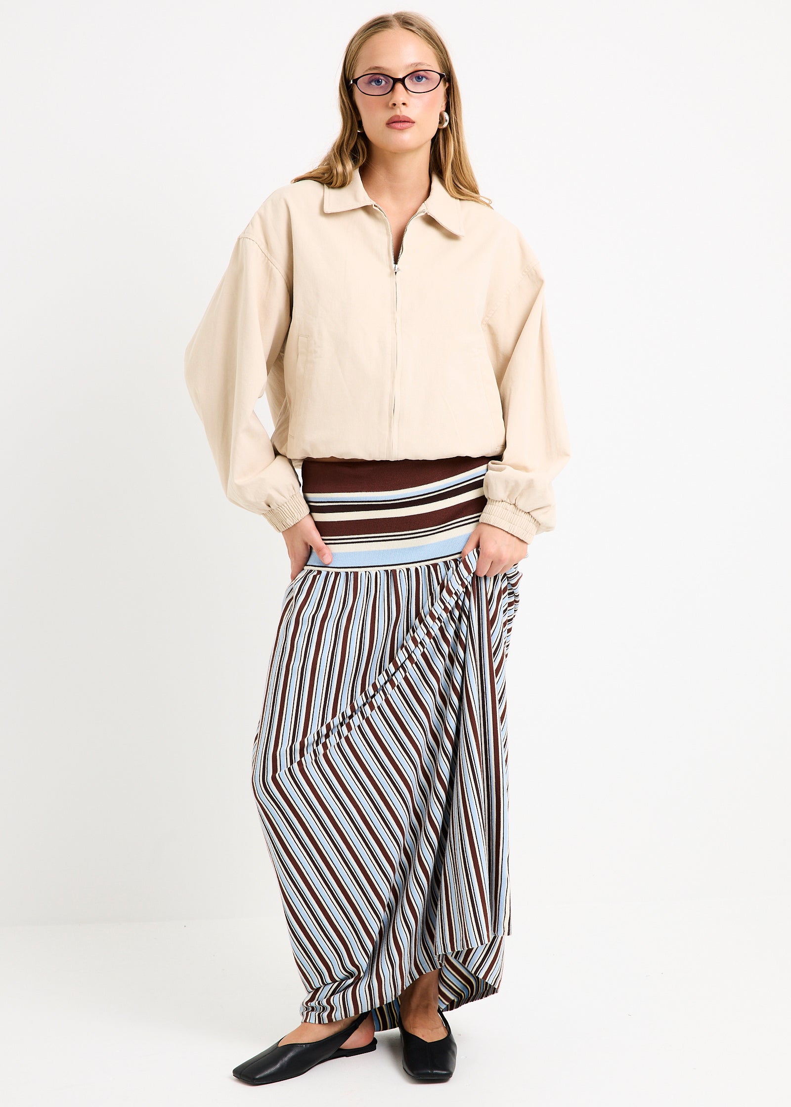 Sirena Striped Maxi Skirt – General Pants Co.