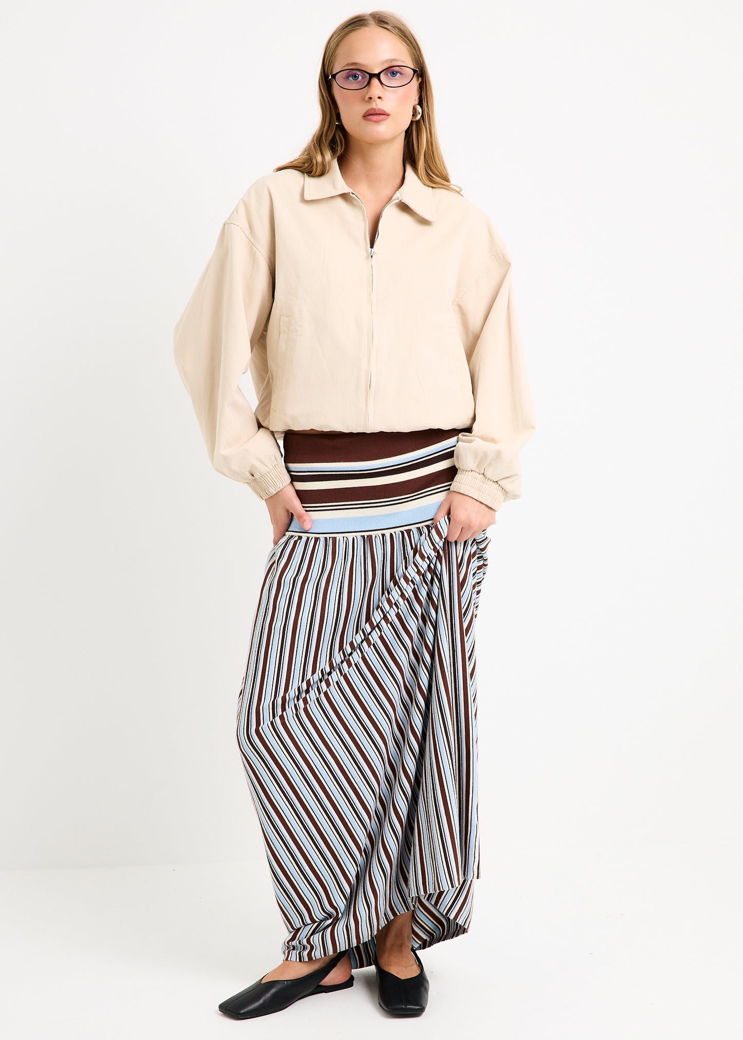 Sirena Striped Maxi Skirt