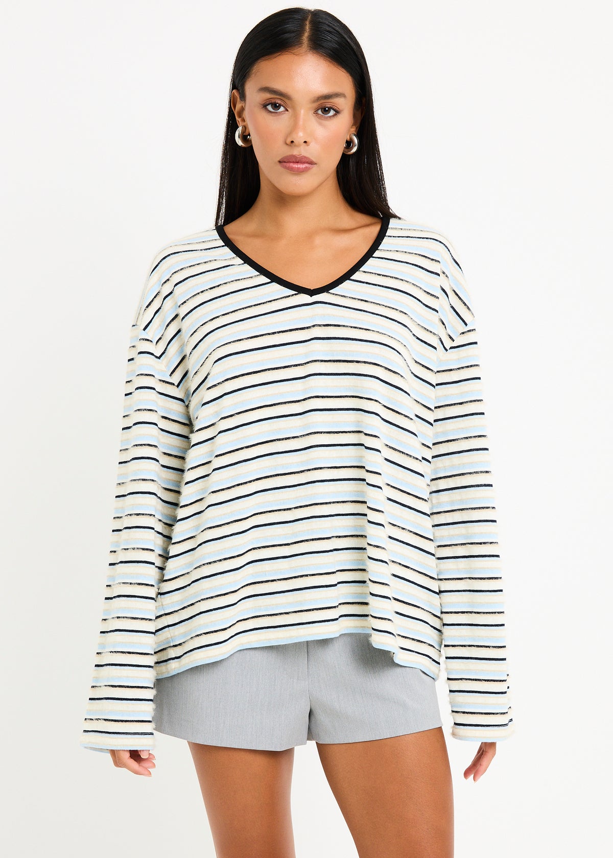 Julie Striped Long Sleeves Knit Jumper STRIPE