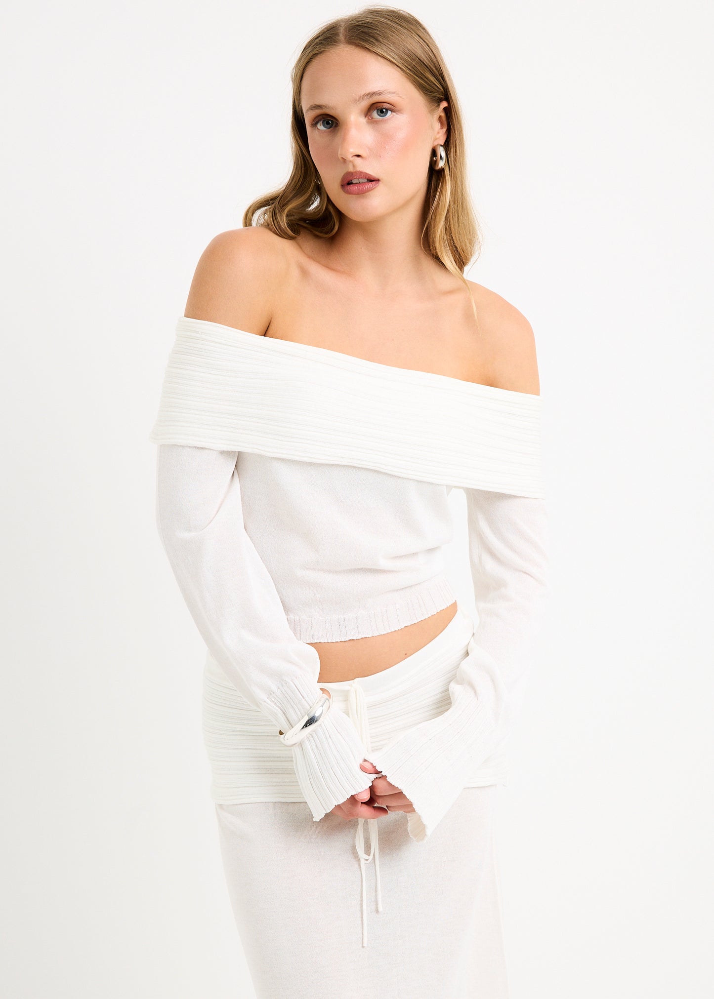 Palma Off Shoulder Knit Top