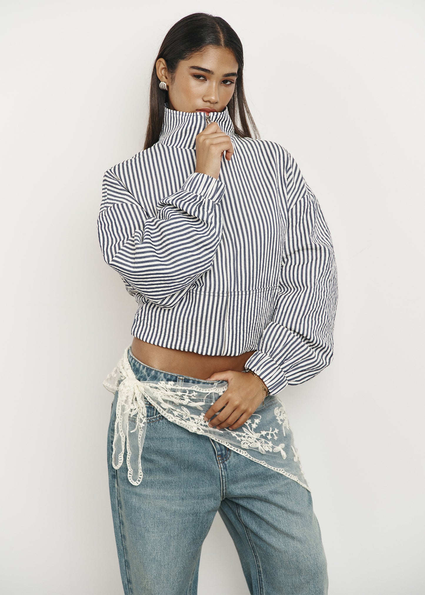 Adelaide Stripe Windbreaker