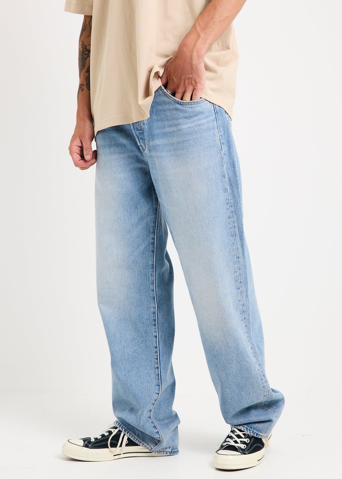 501 Loose Men's Denim Jeans In My Bronco Light Wash IN MY BRONCO