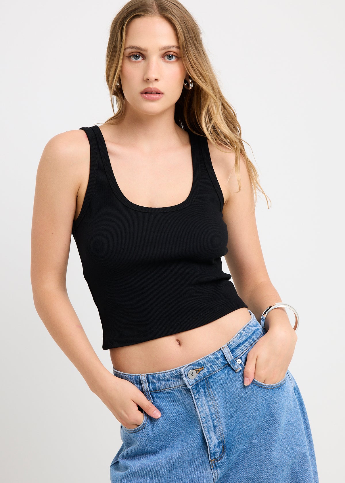 Super Scoop Classic Tank Top BLACK