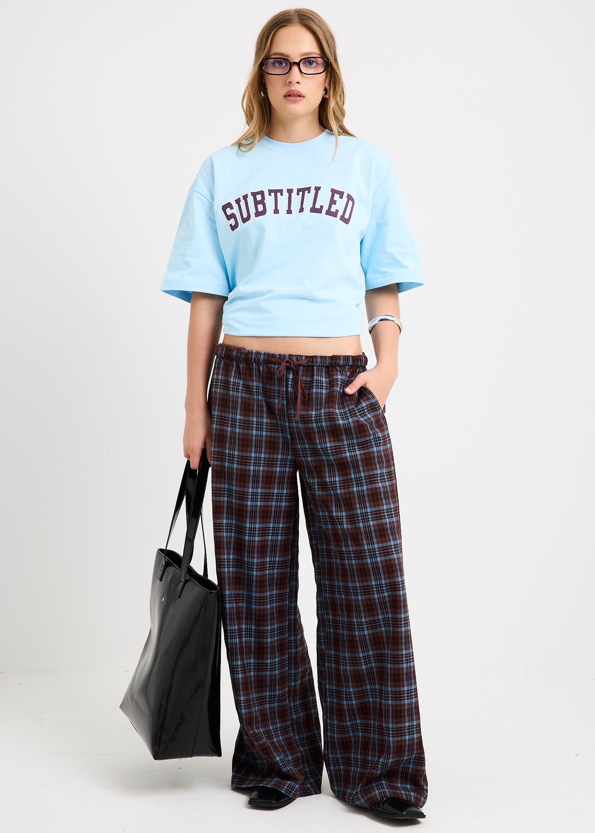 Clio Plaid Wide Leg Pants PLAID