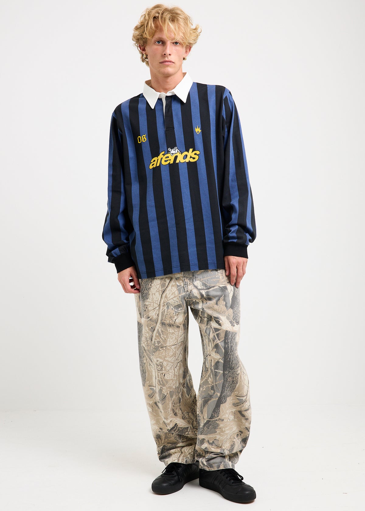 Angel Boy Rugby Long Sleeve Tee BLACK STRIPE
