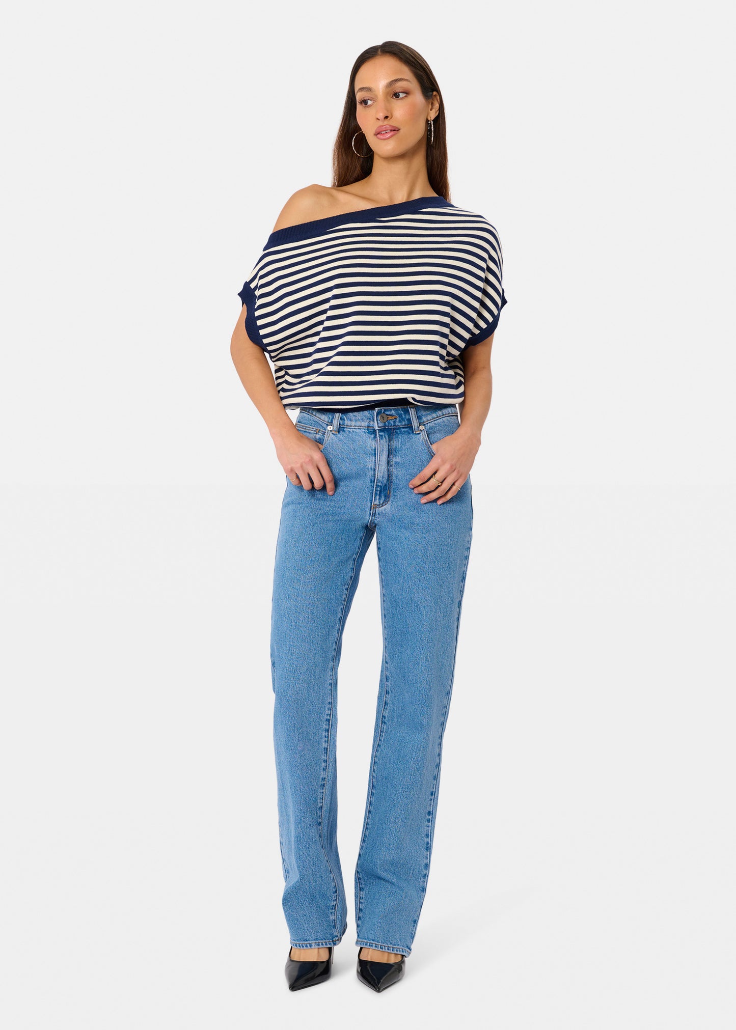 95 Mid Straight Denim Jeans