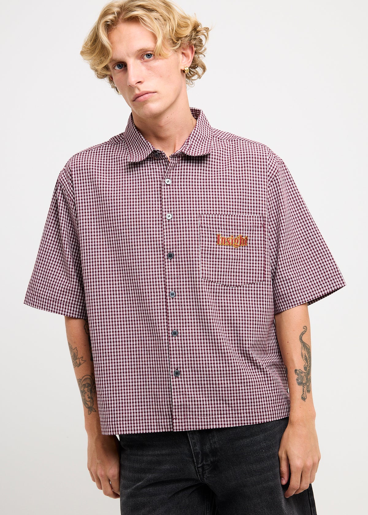 Hyperbole Short Sleeve Shirt BROWN