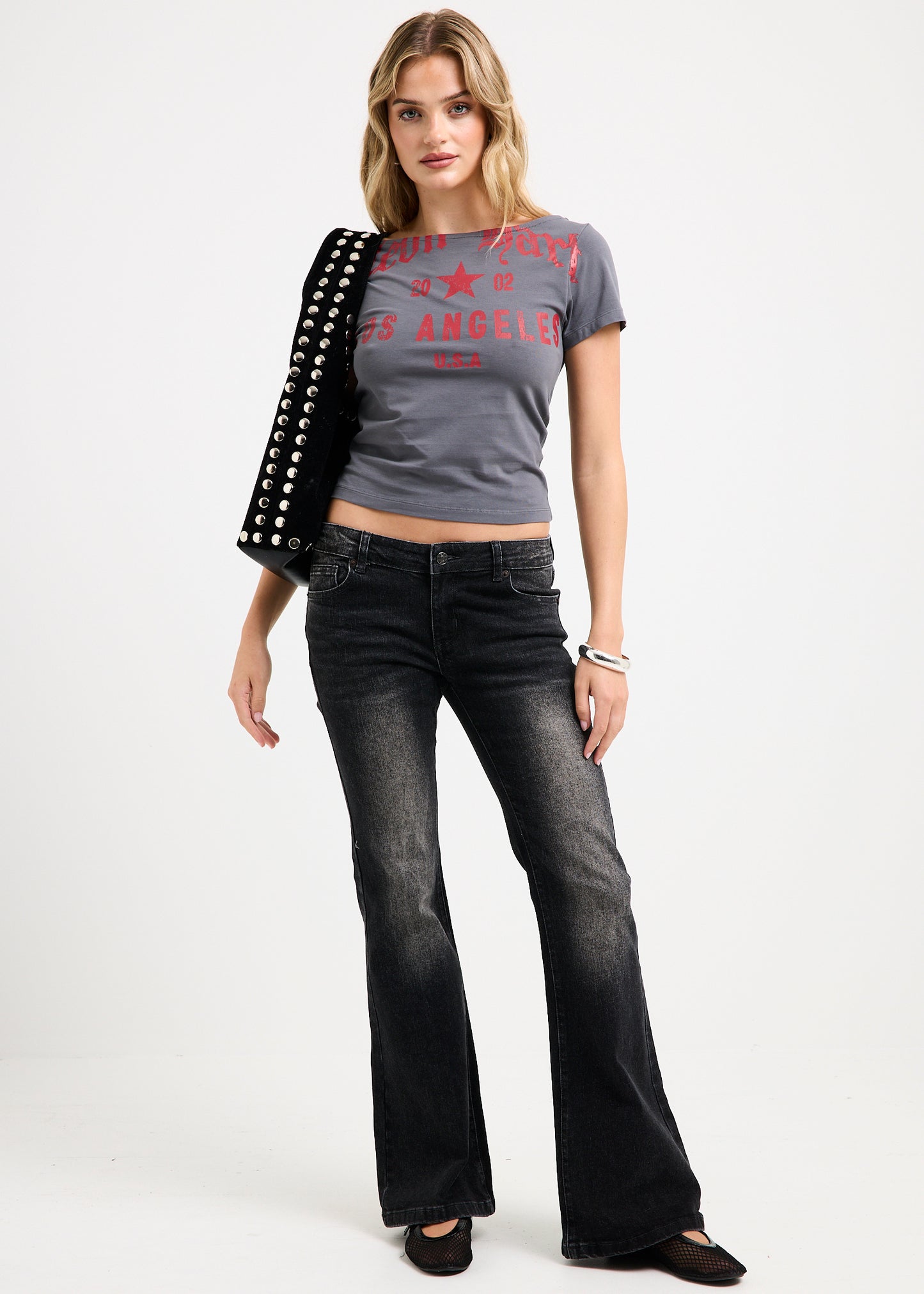 Grazia Low Rise Flare Denim Jeans
