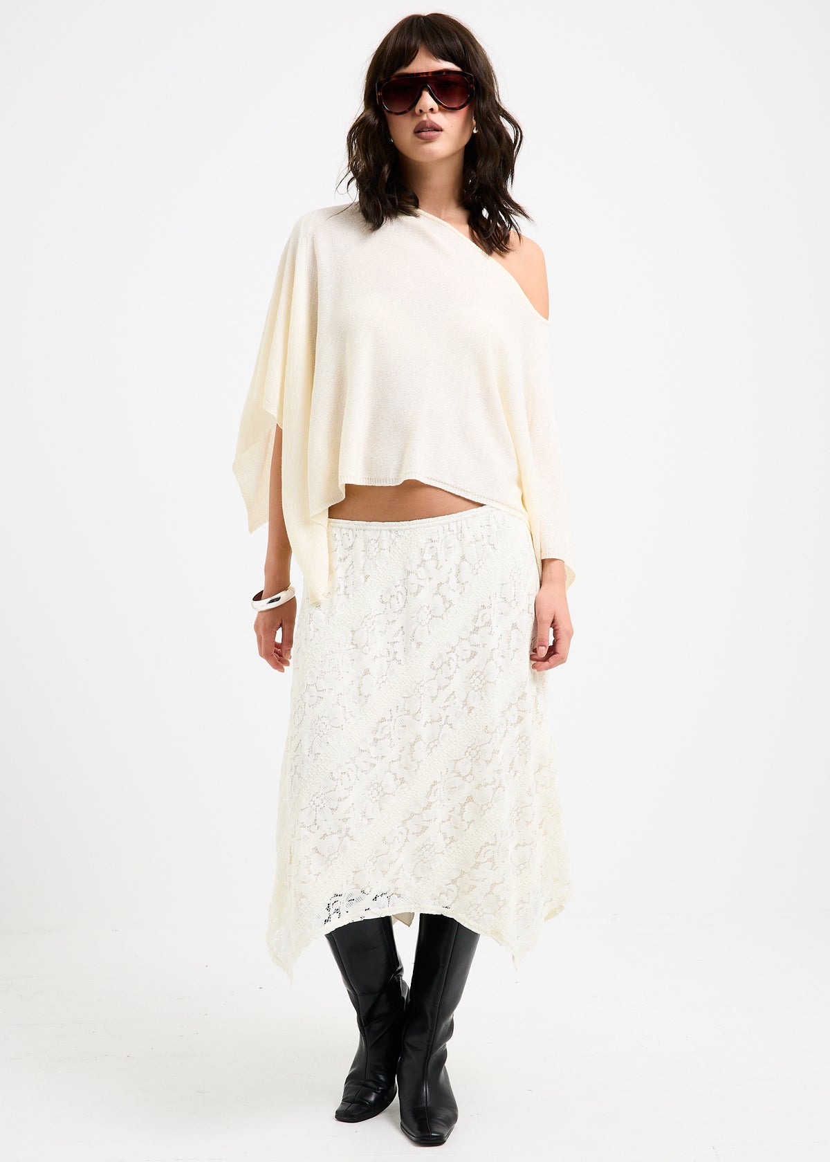 Amara Handkerchief Midi Skirt BUTTER