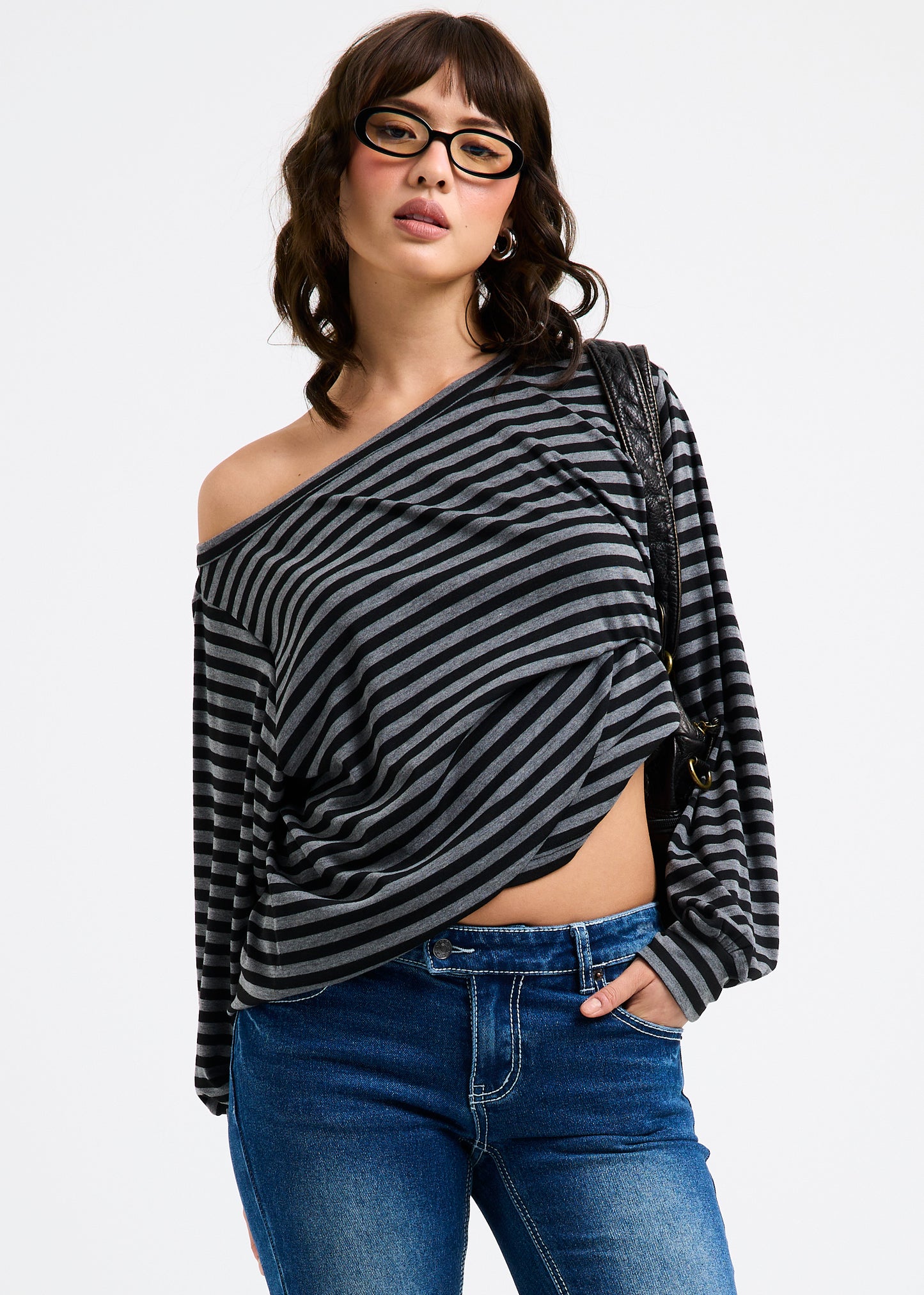 Dylan One Shoulder Long Sleeve Top