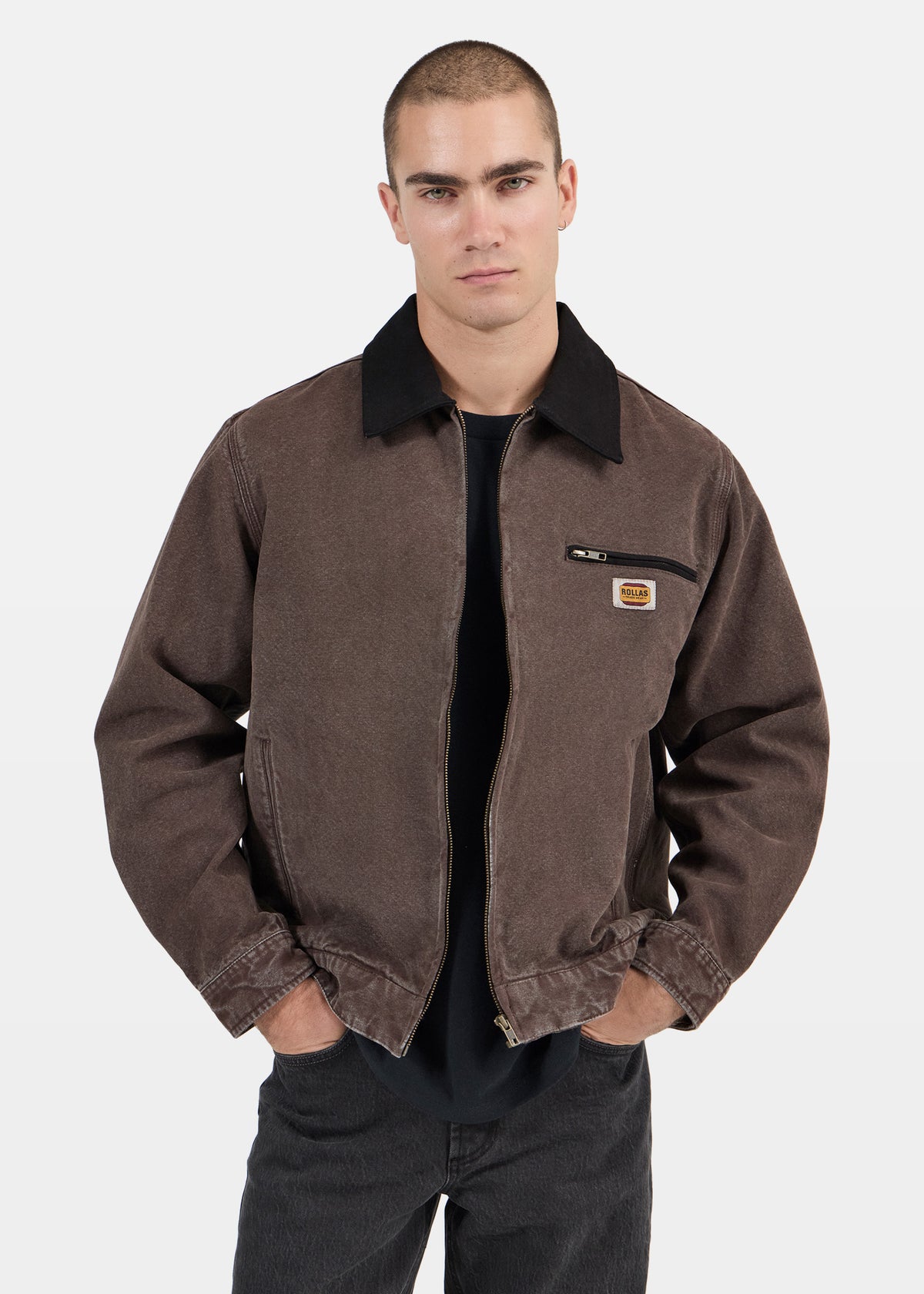 Nailhead Miner Jacket DARK BROWN
