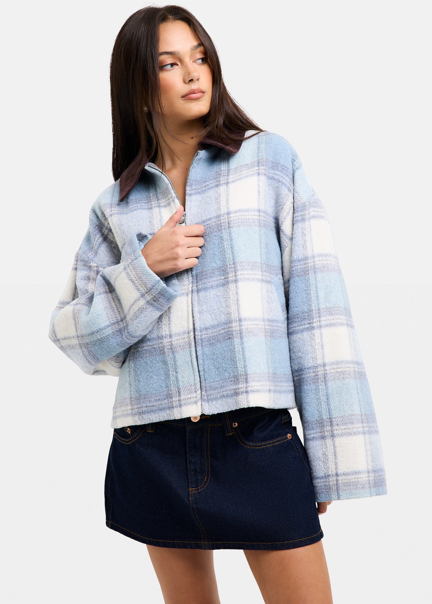 Nevada Plaid Oversized Jacket