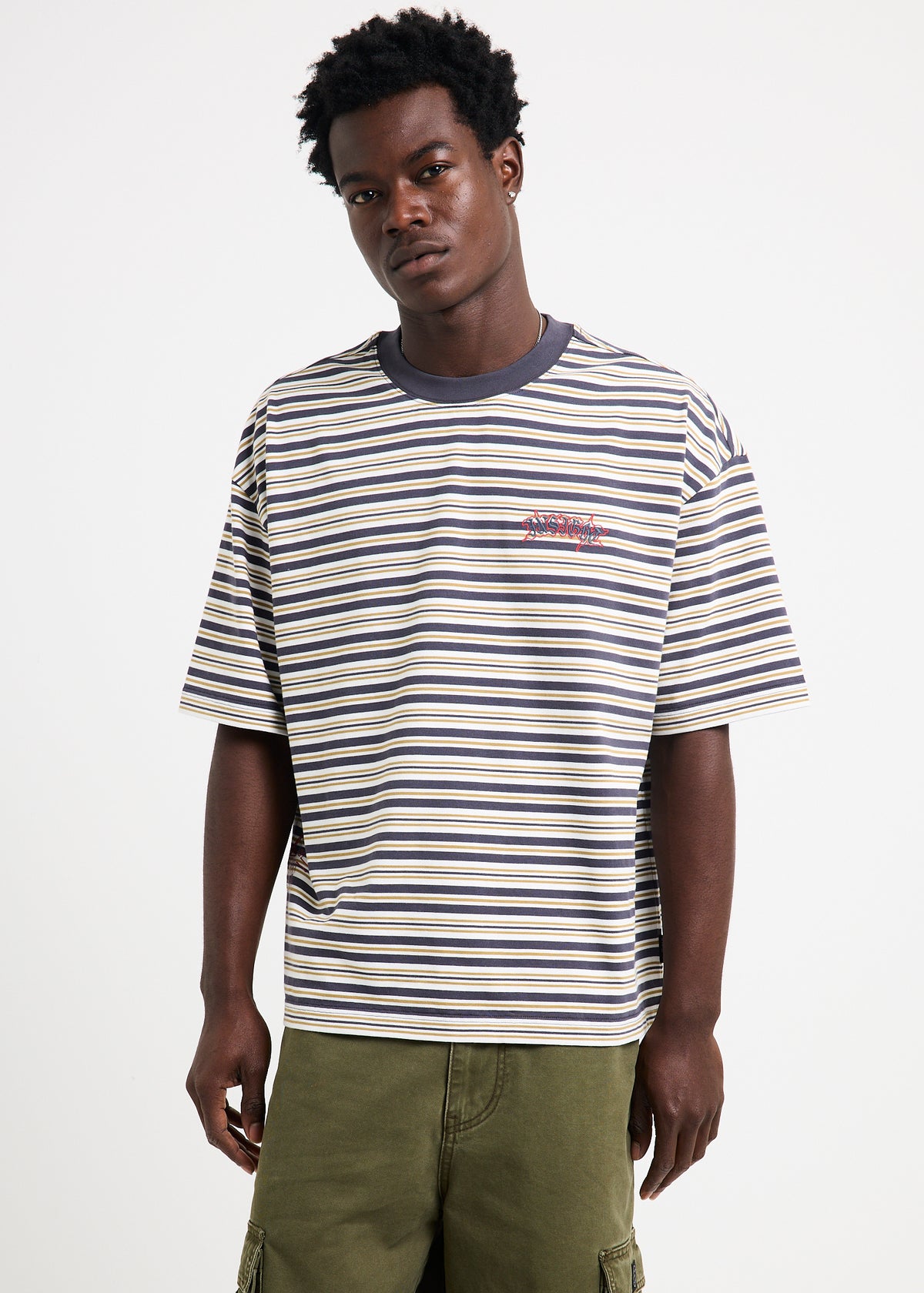 Vonte Printed Striped T-Shirt MULTI STRIPE