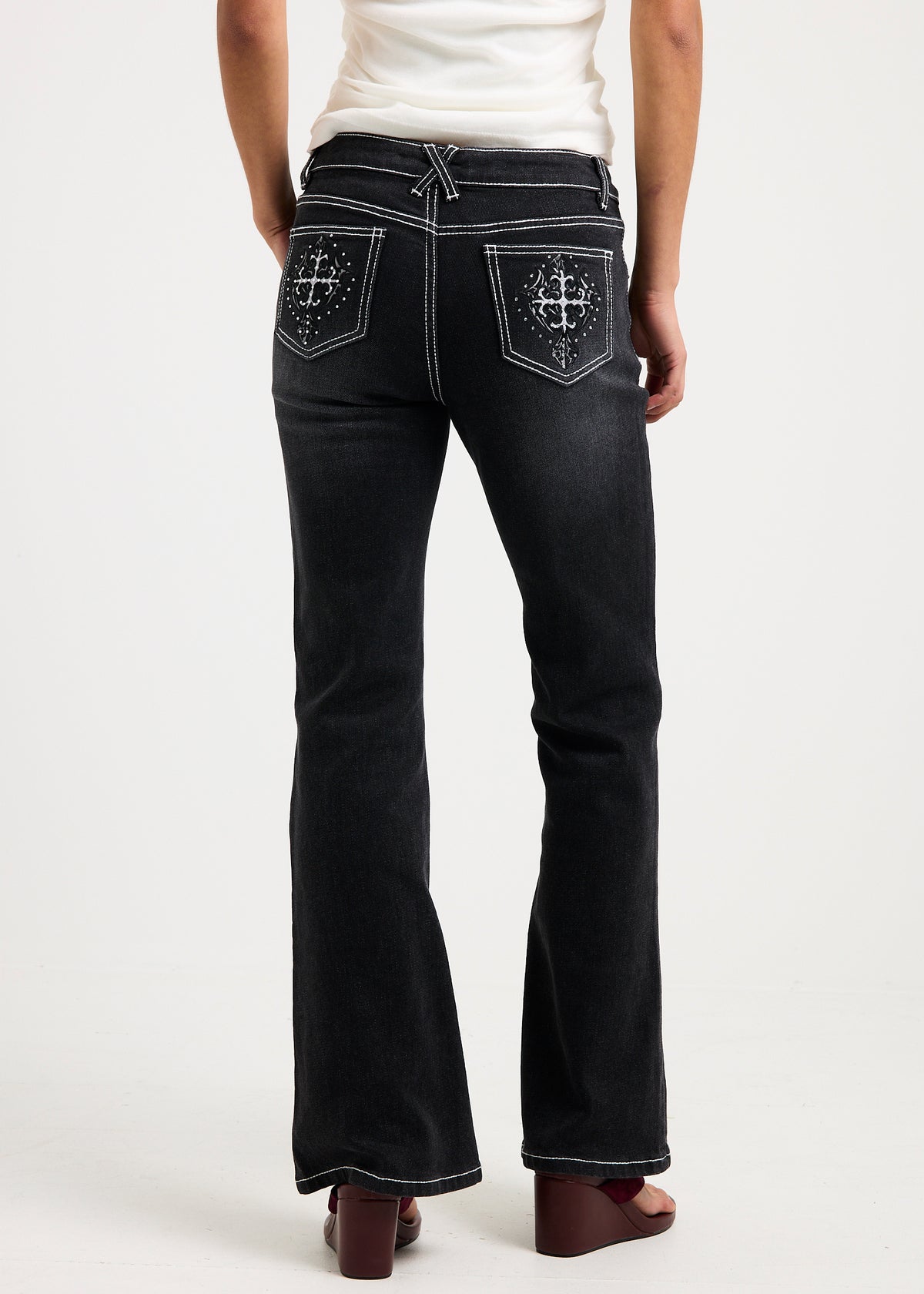 Melrose Y2K Low Flare Denim Jeans