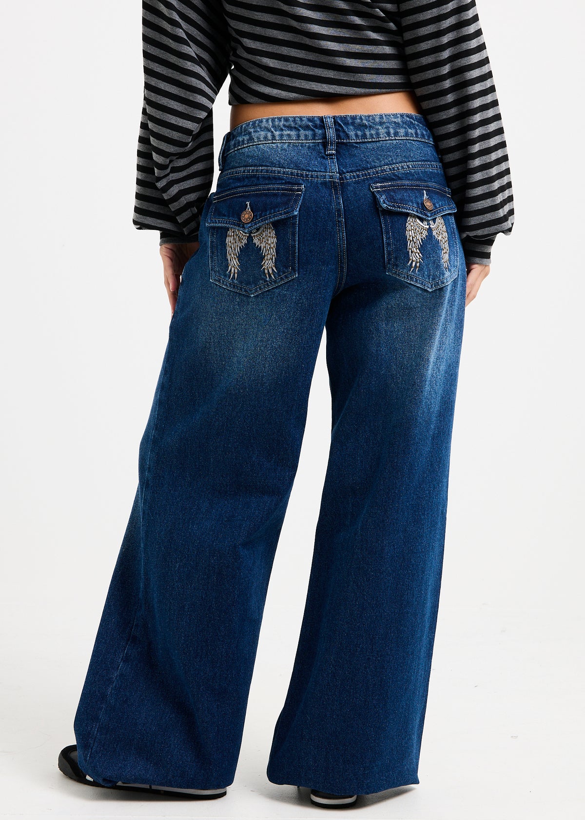 Cindy Low Wide Denim Jeans