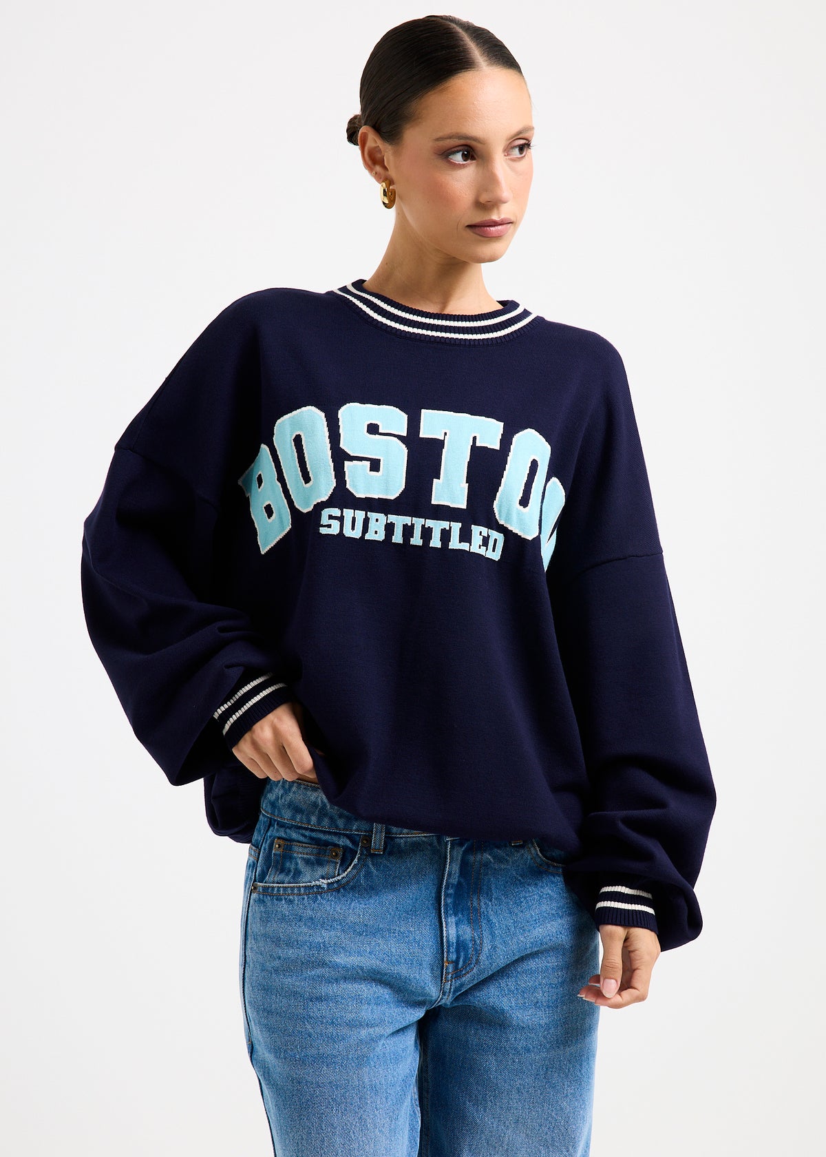 Andrina Oversized Crew Neck Sweater