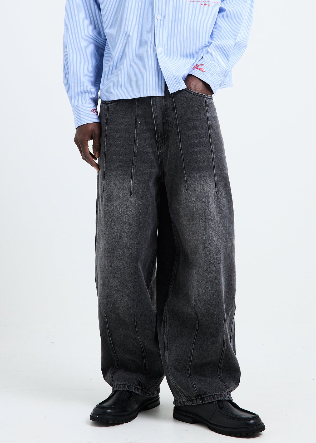 Tokyo 3D Denim Jeans BLACK