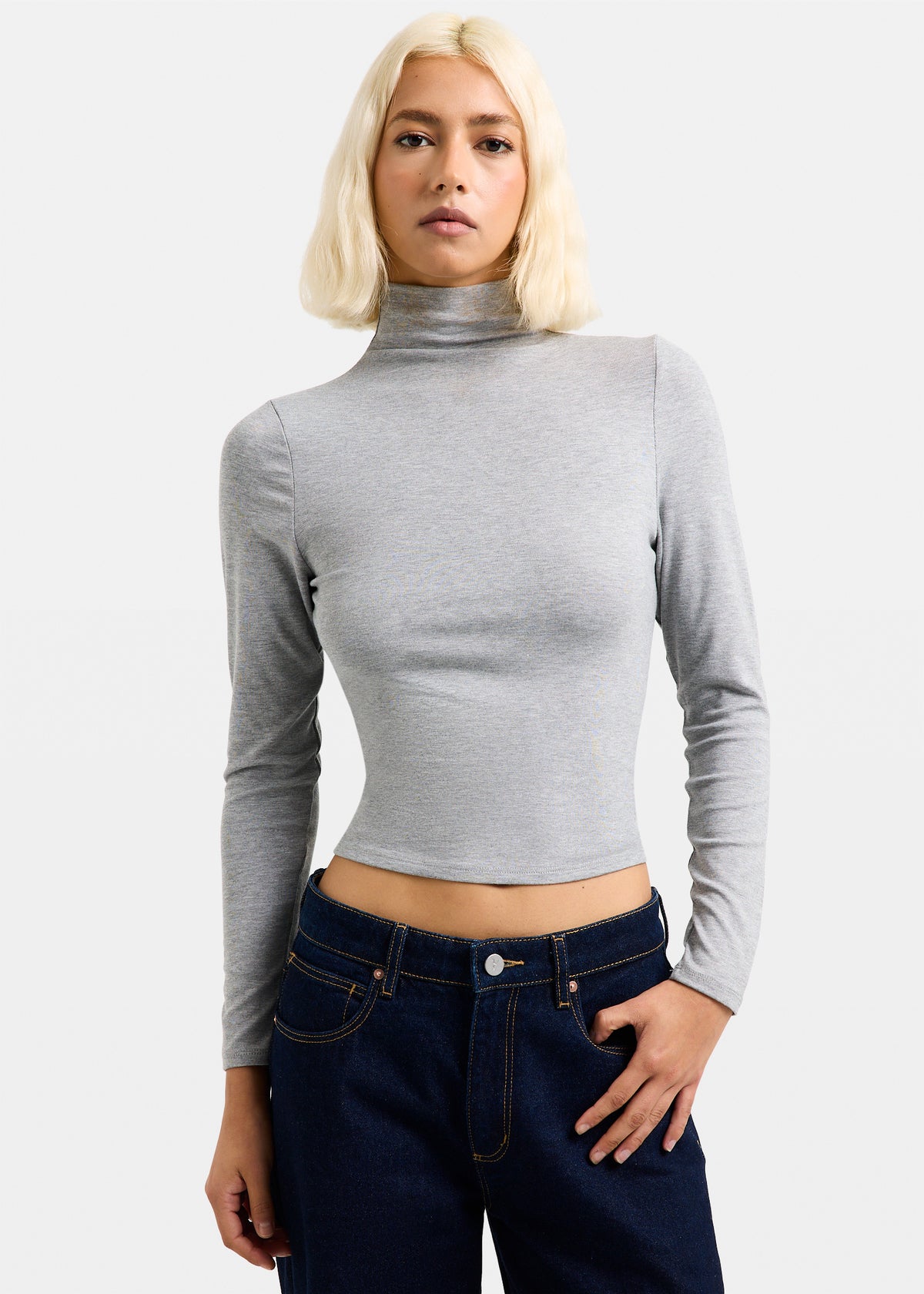 Slinky Long Sleeve Skivvy GREY