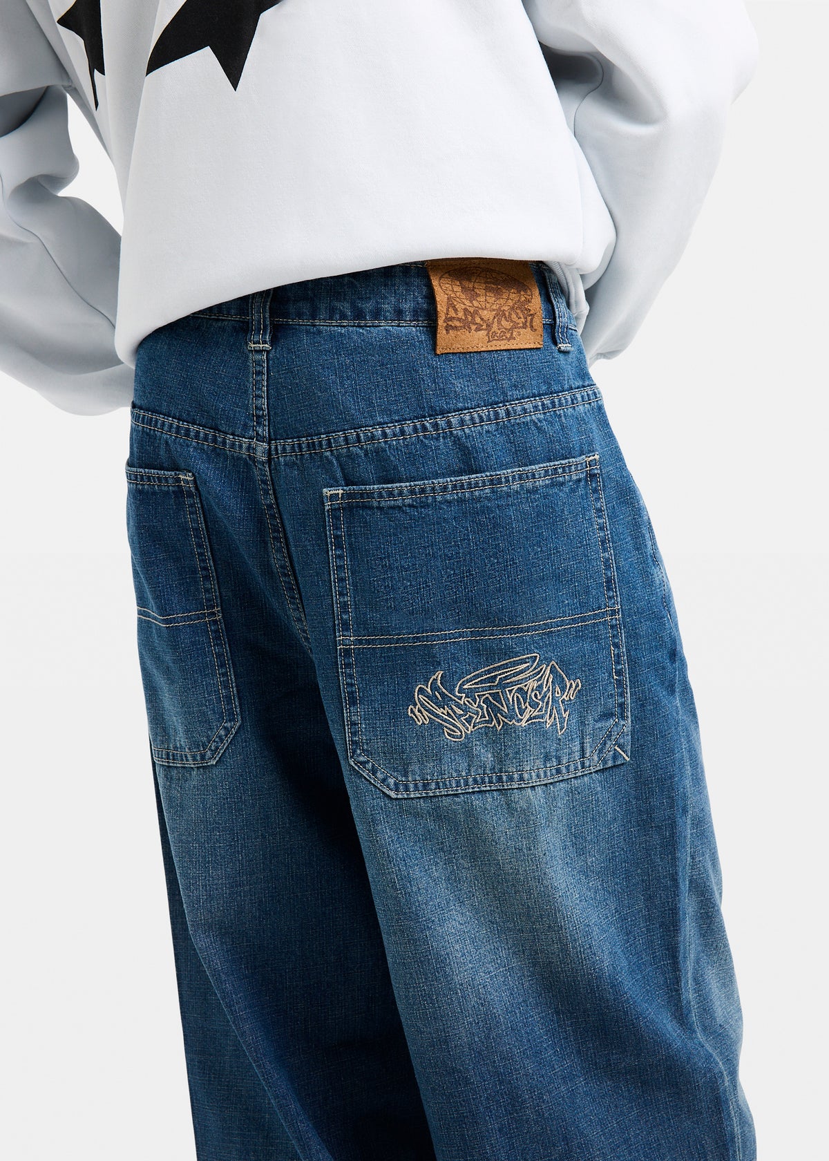 Voltage Baggy Denim Jeans SLUB GARAGE BLUE