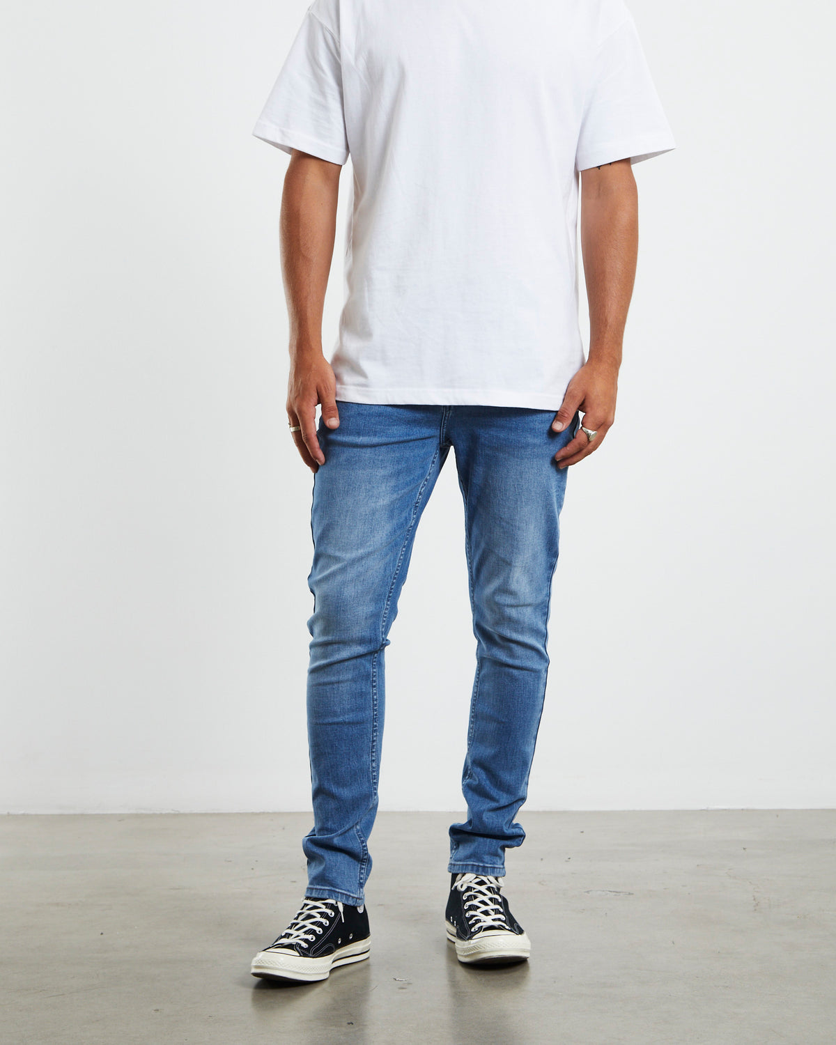 City Riot Denim Jeans MID BLUE