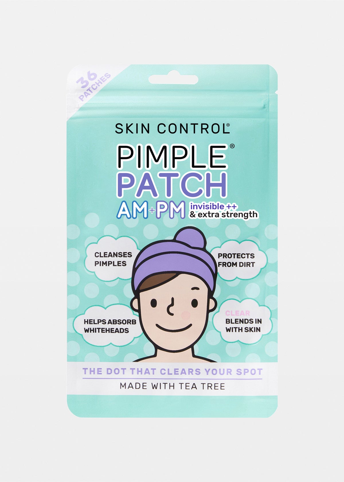 Skin Control Pimple Patch Am & Pm Mixed 36Pk
