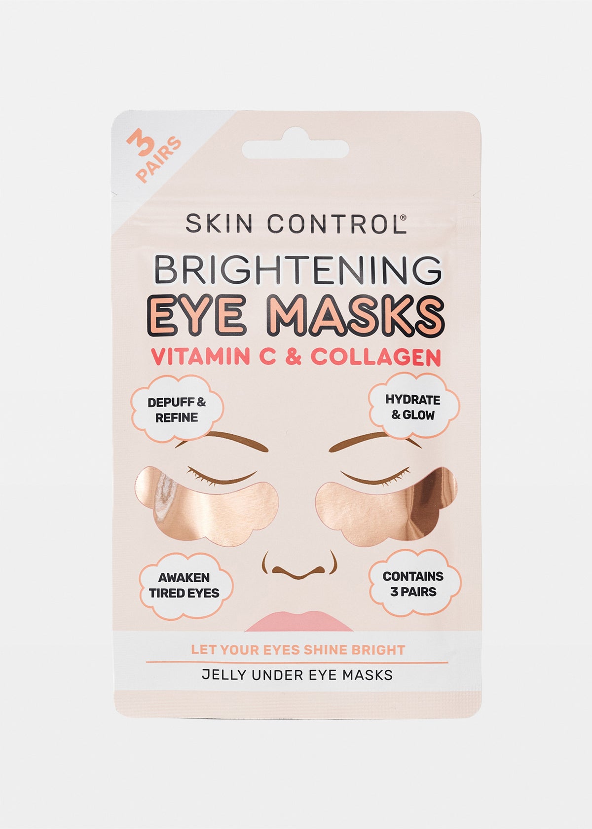 Skin Control Brightening Eye Masks 6Pk