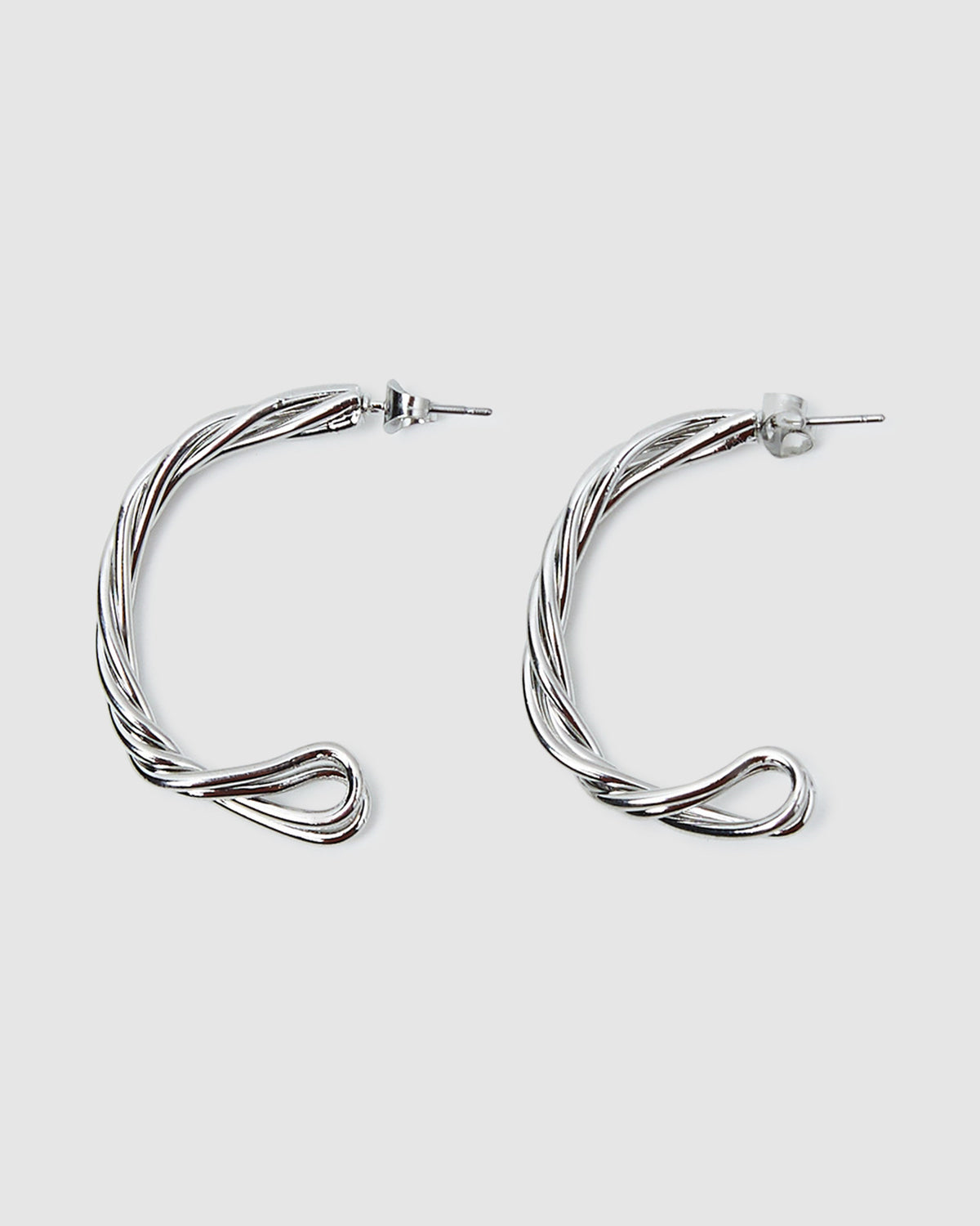 Gus Twisted Semi Hoops SILVER