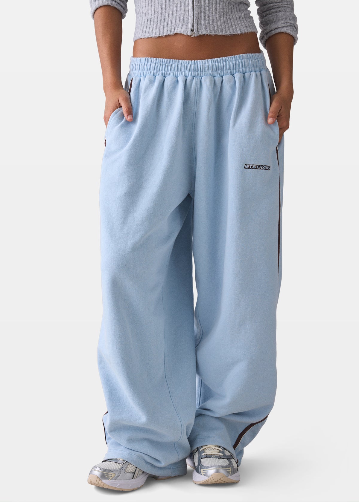 Harri Wide Leg Jogger Pants ICE BLUE (4410)