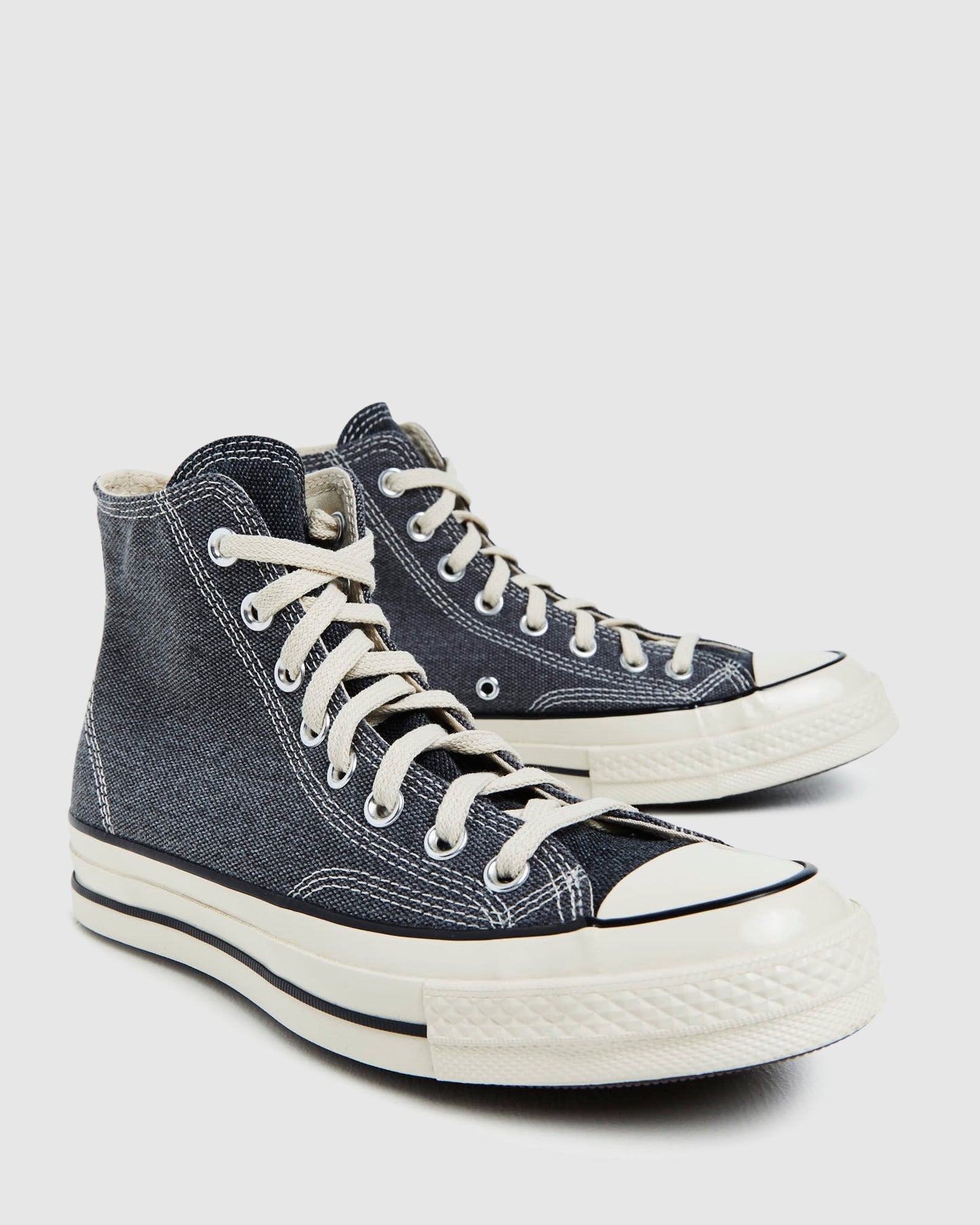 Chuck 70 Triple Stitch High Canvas Sneakers Charcoal