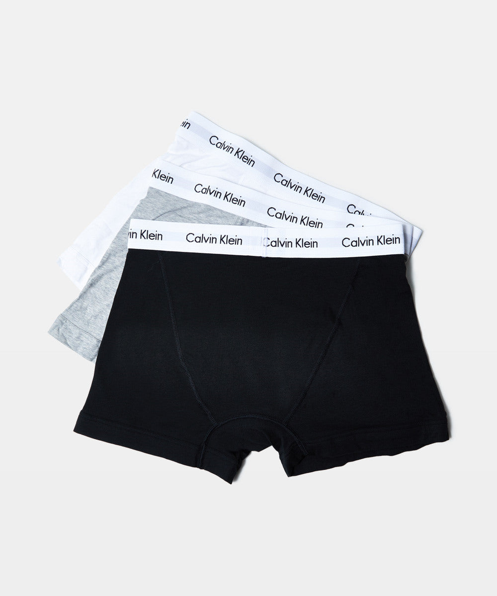 Cotton Stretch Trunk 3pk BLK/WHT/GRY