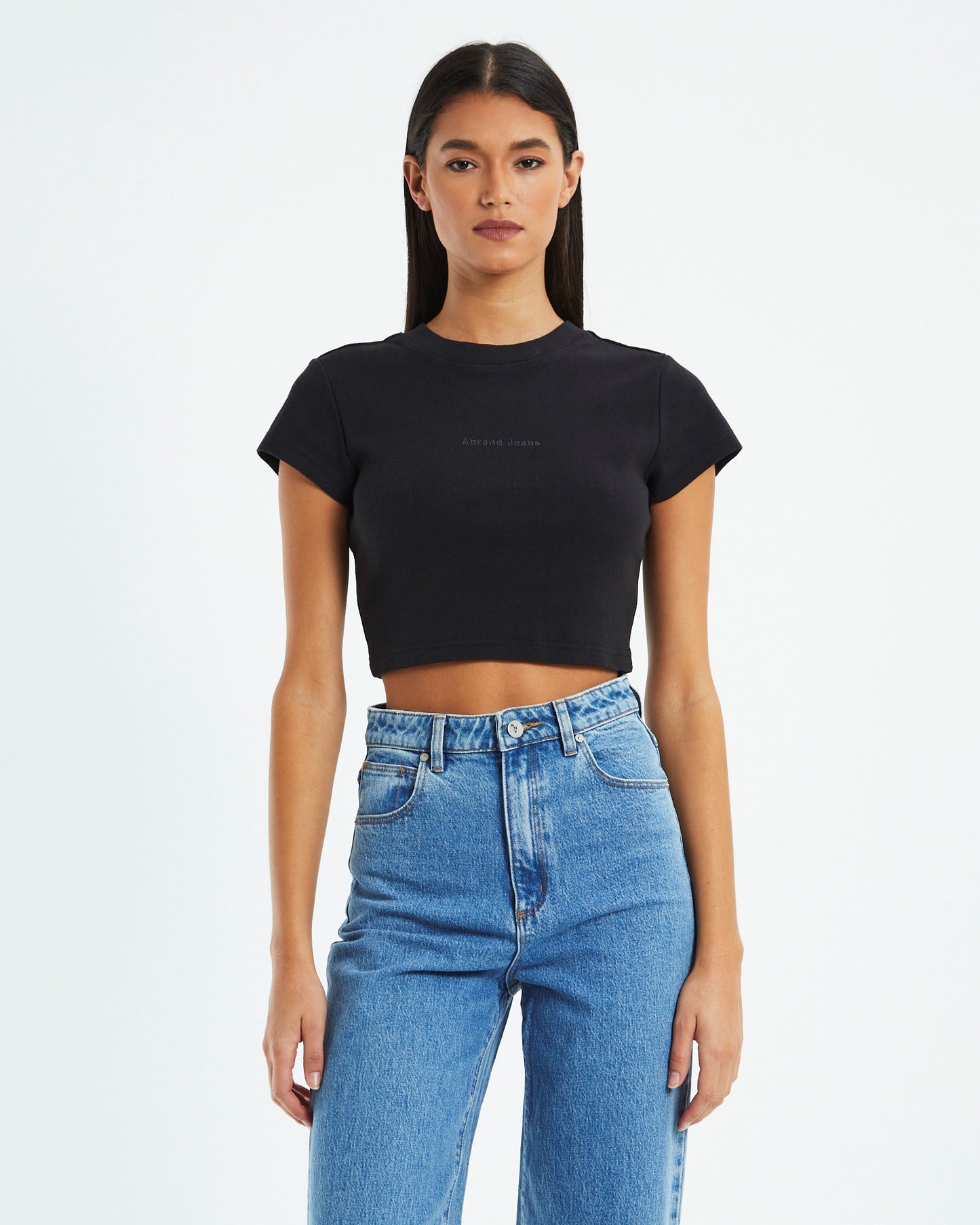 A 90s Crop Tee Black