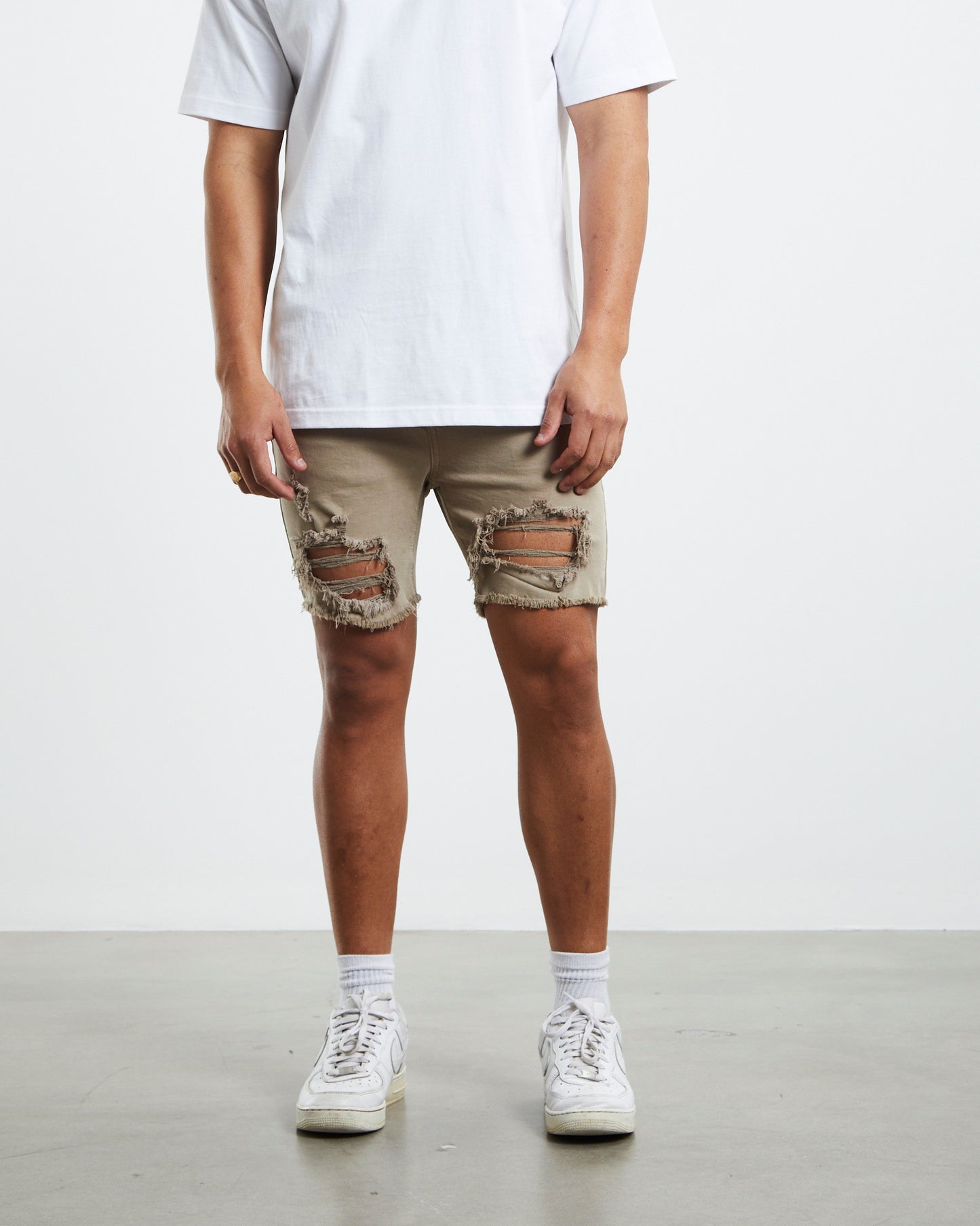 Chaos Denim Shorts Dune Brown